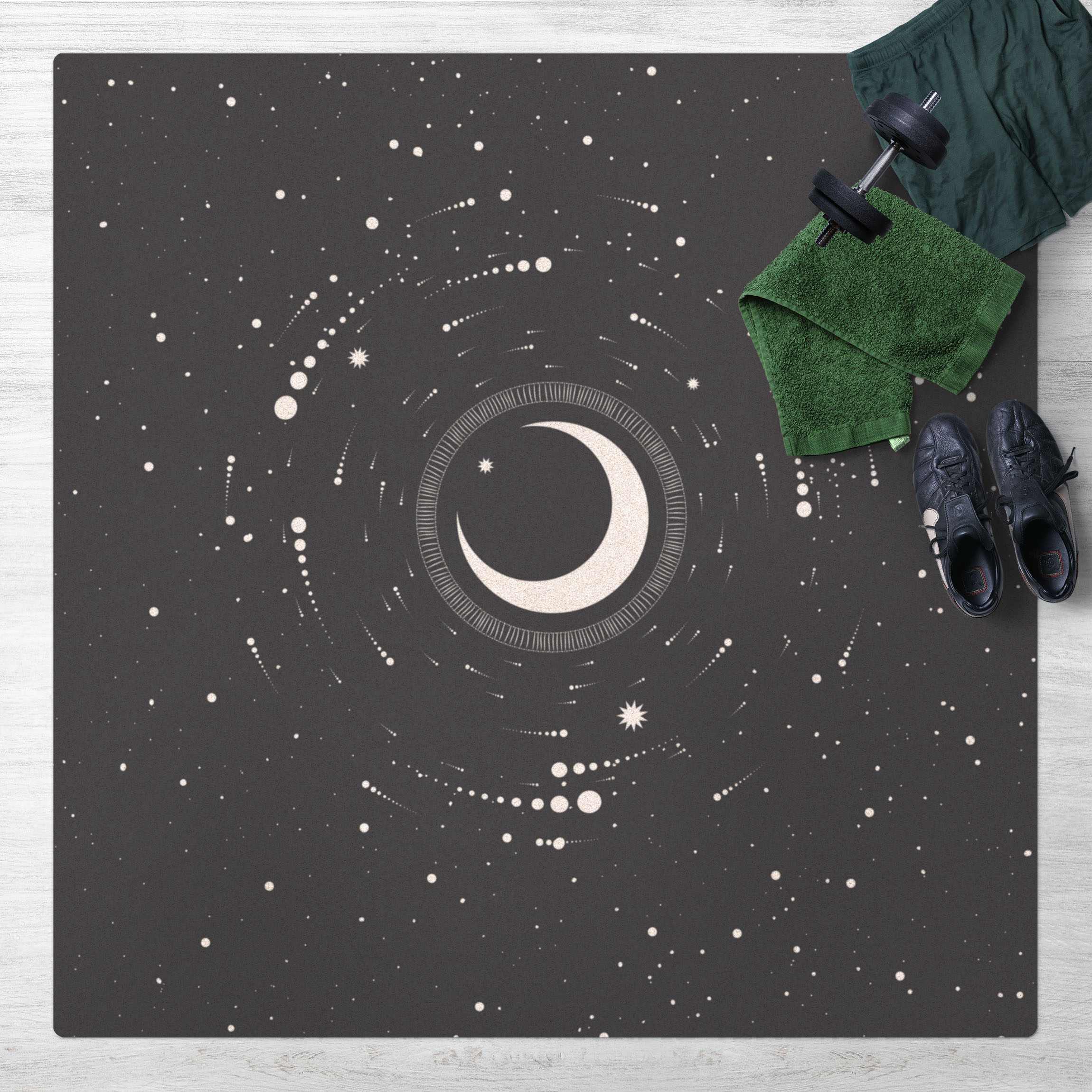 Kork-Teppich Mond im Sternenkreis