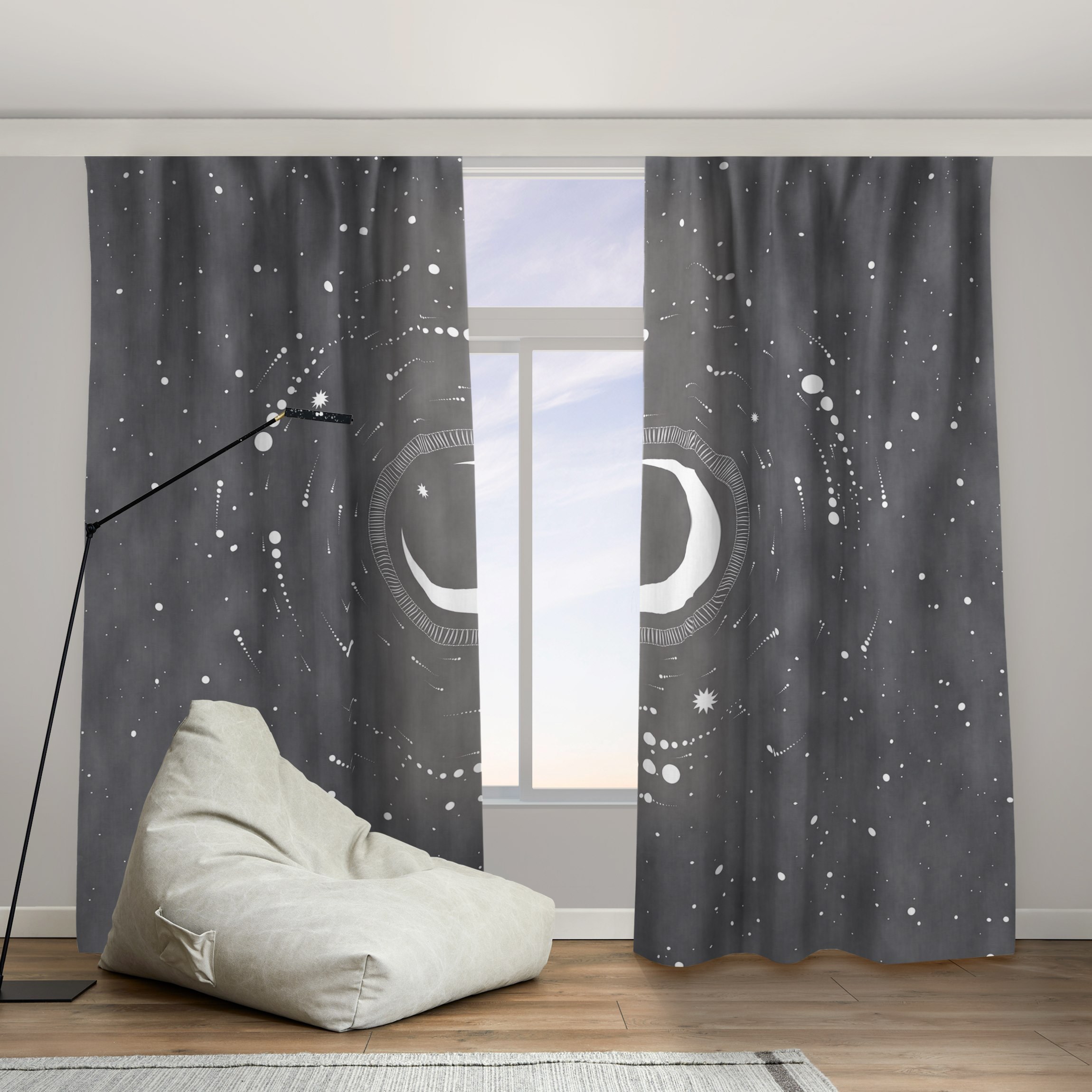Vorhang Mond im Sternenkreis