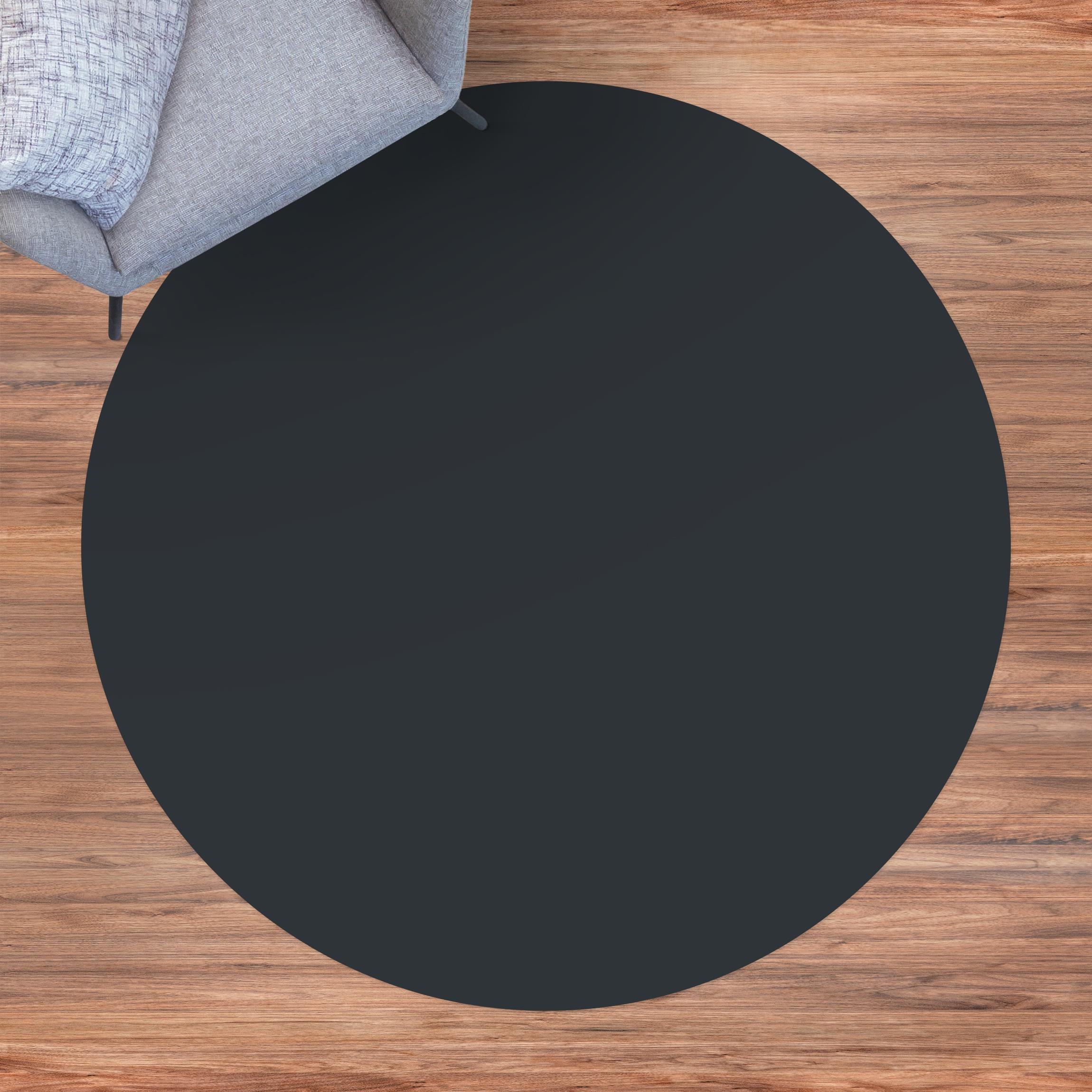 Runder Vinyl-Teppich Mondgrau