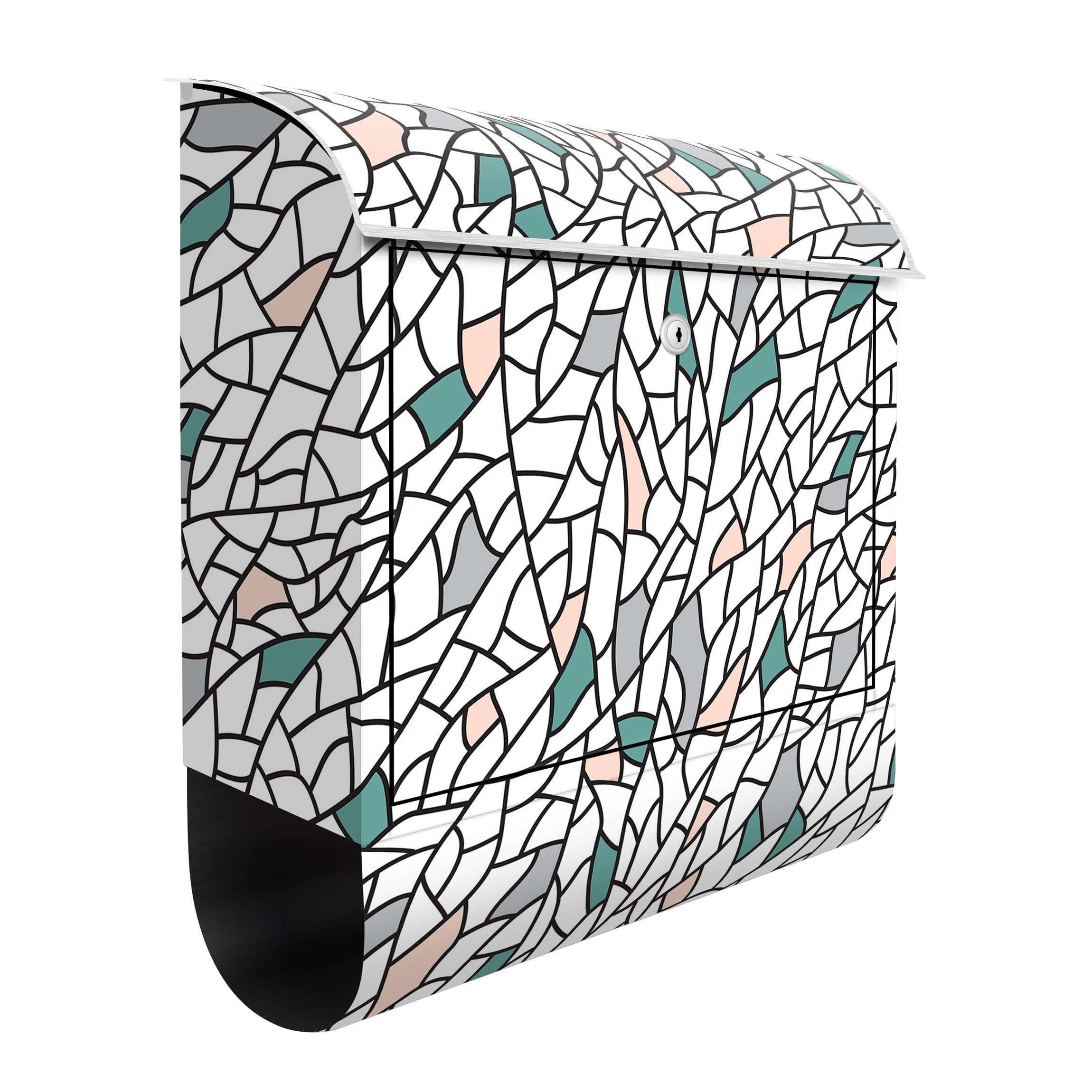 Briefkasten Mosaiklinien Muster Pastell