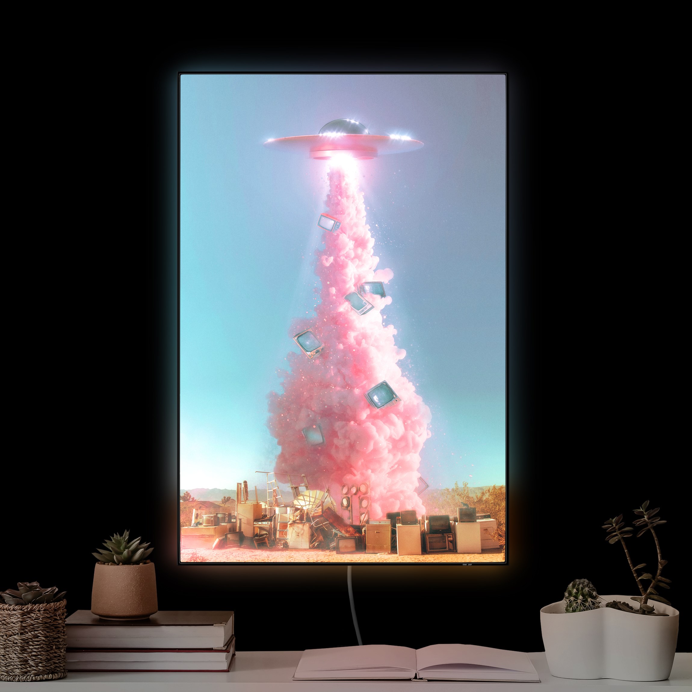LED-Wechselbild Multimedia Ufo