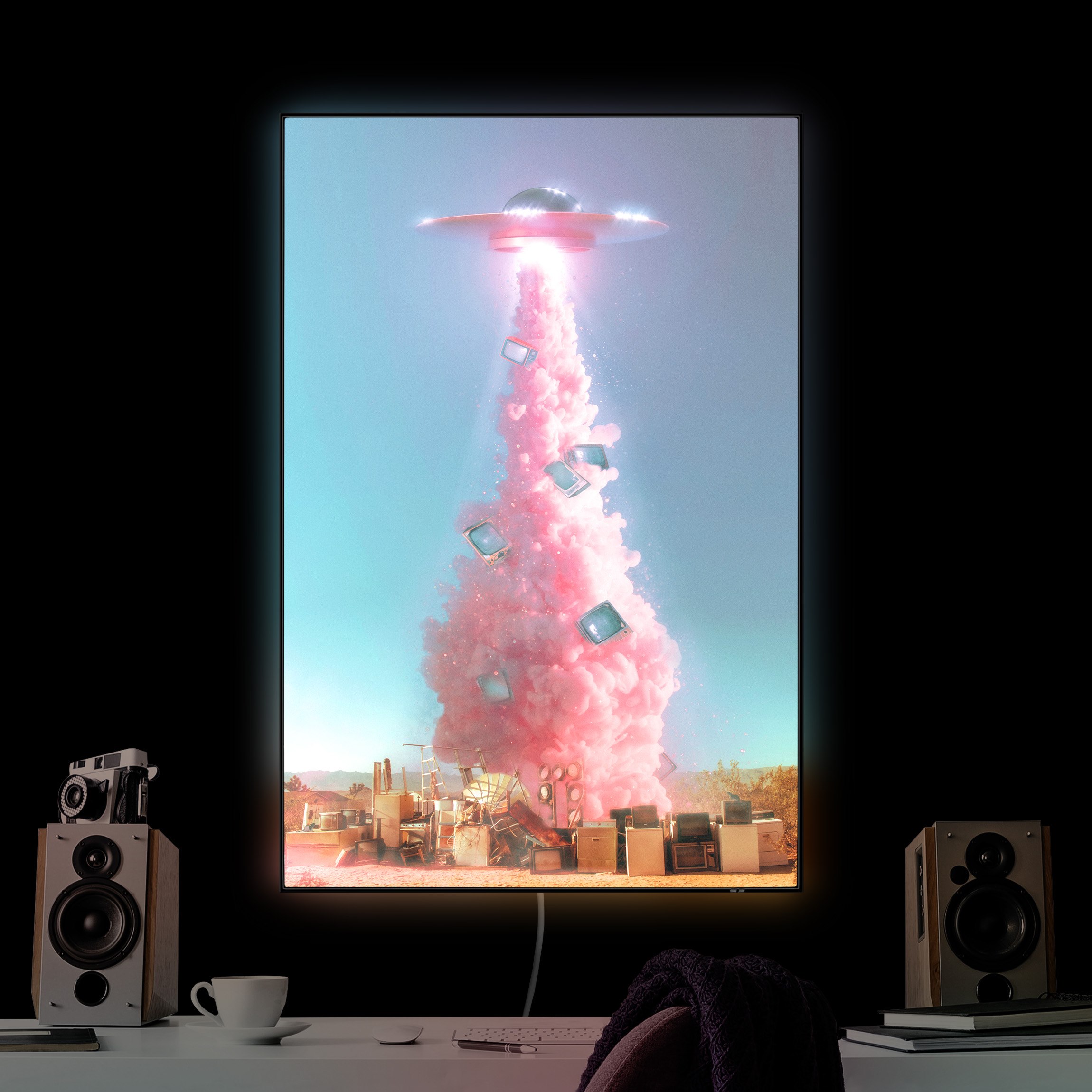 LED-Wechselbild Multimedia Ufo