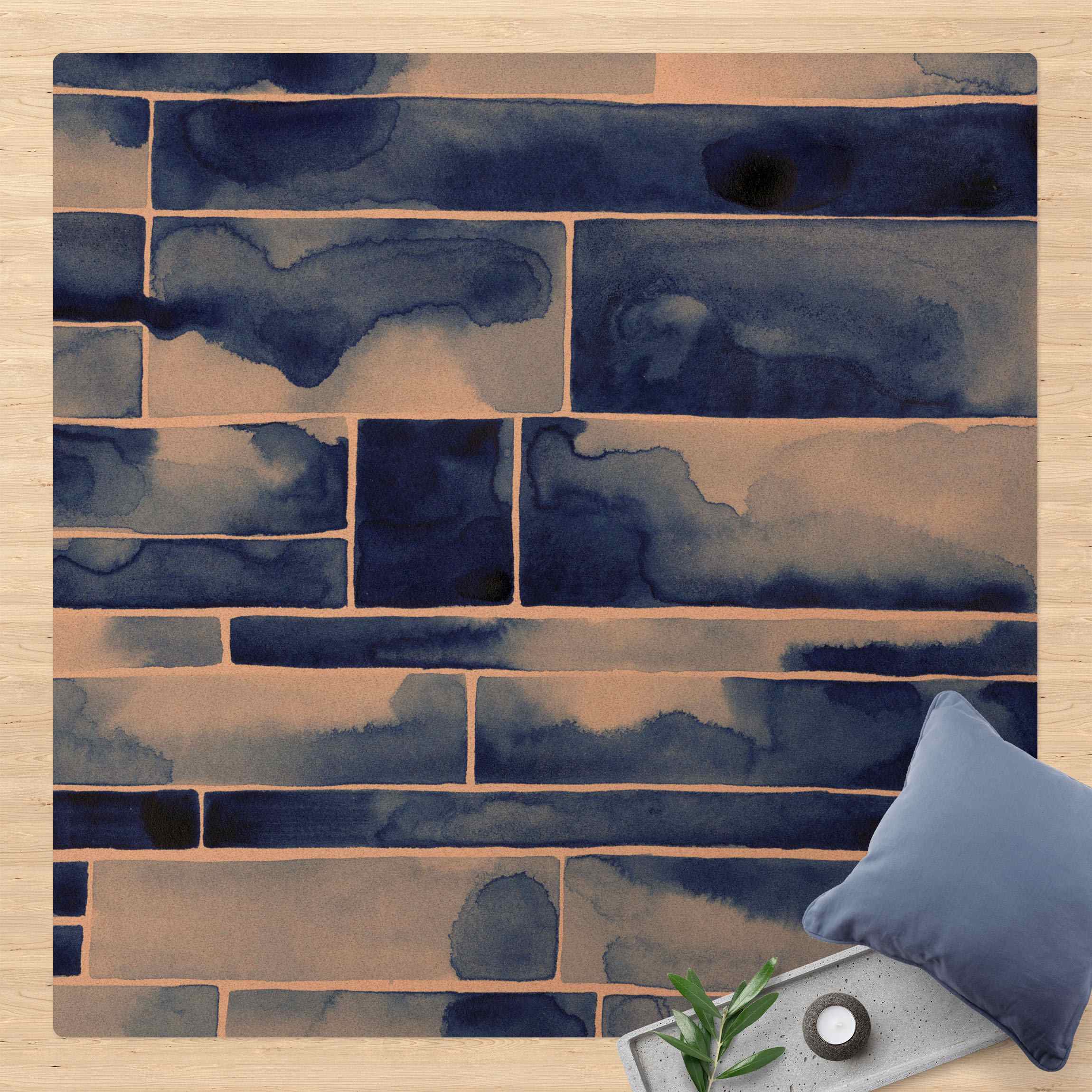 Kork-Teppich Mystische Blaue Wand