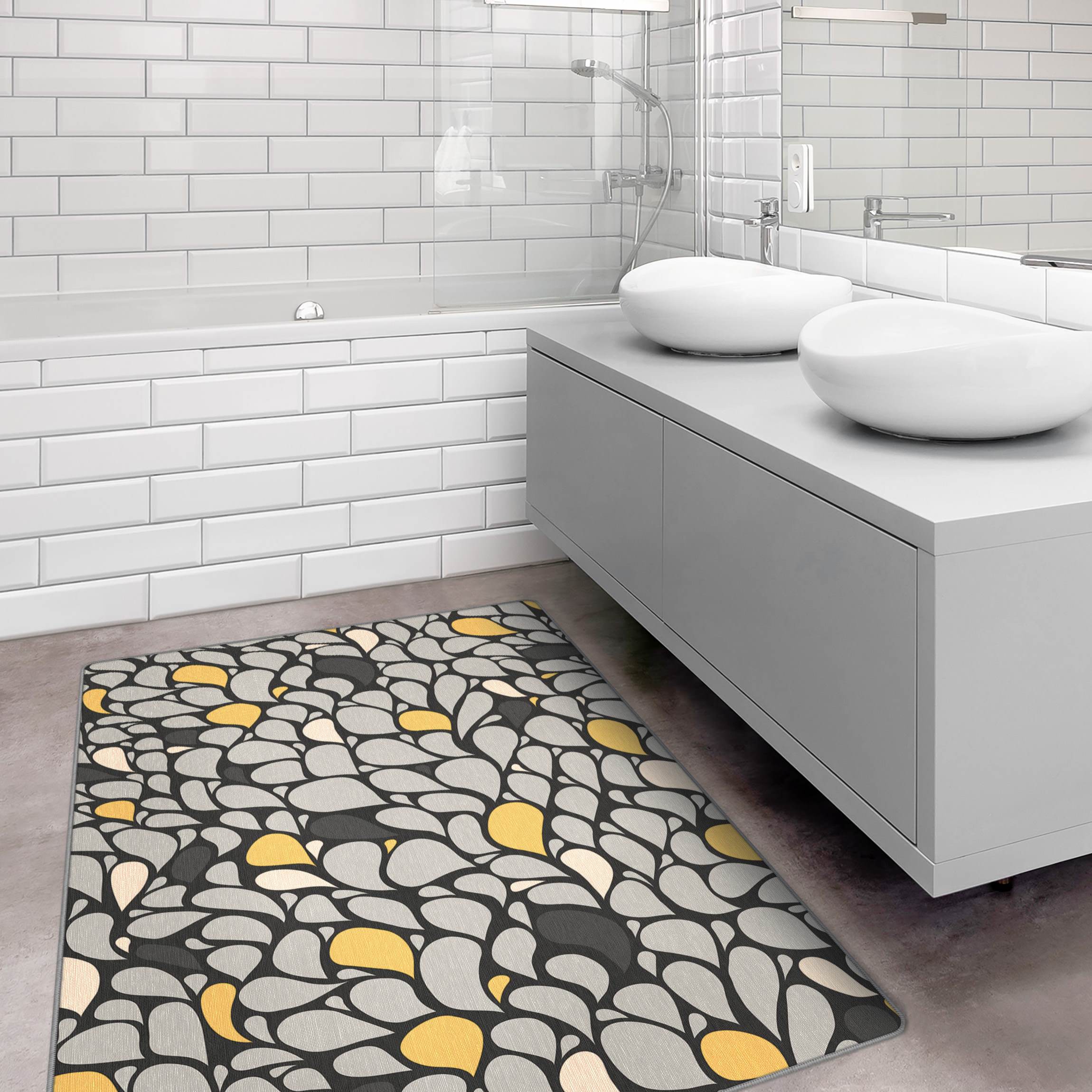 Teppich Natürliches Muster Tropfen klein und groß