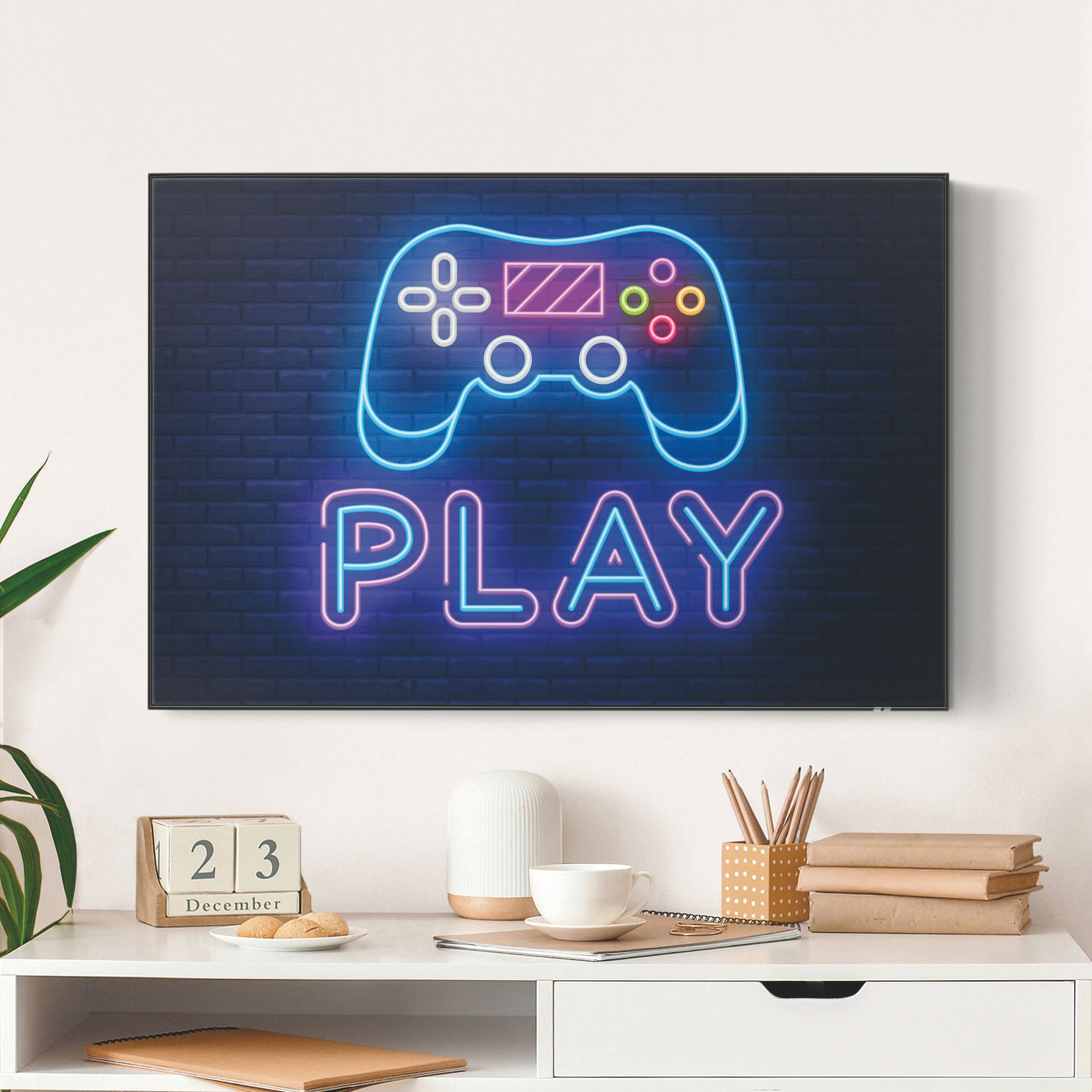 Akustik-Wechselbild Neon Gaming Controller