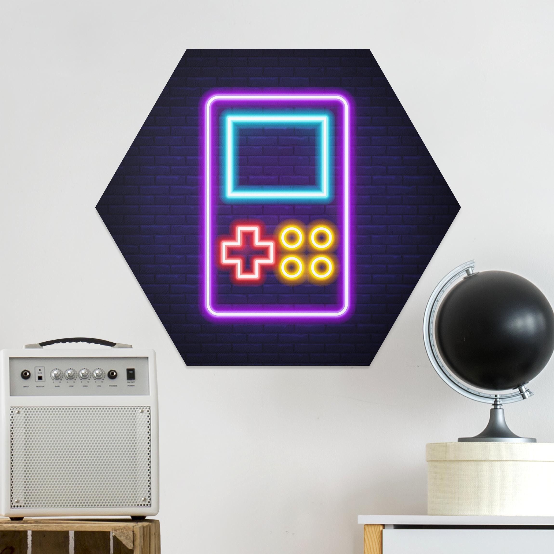 Hexagon-Forexbild Neon Klassik Konsole