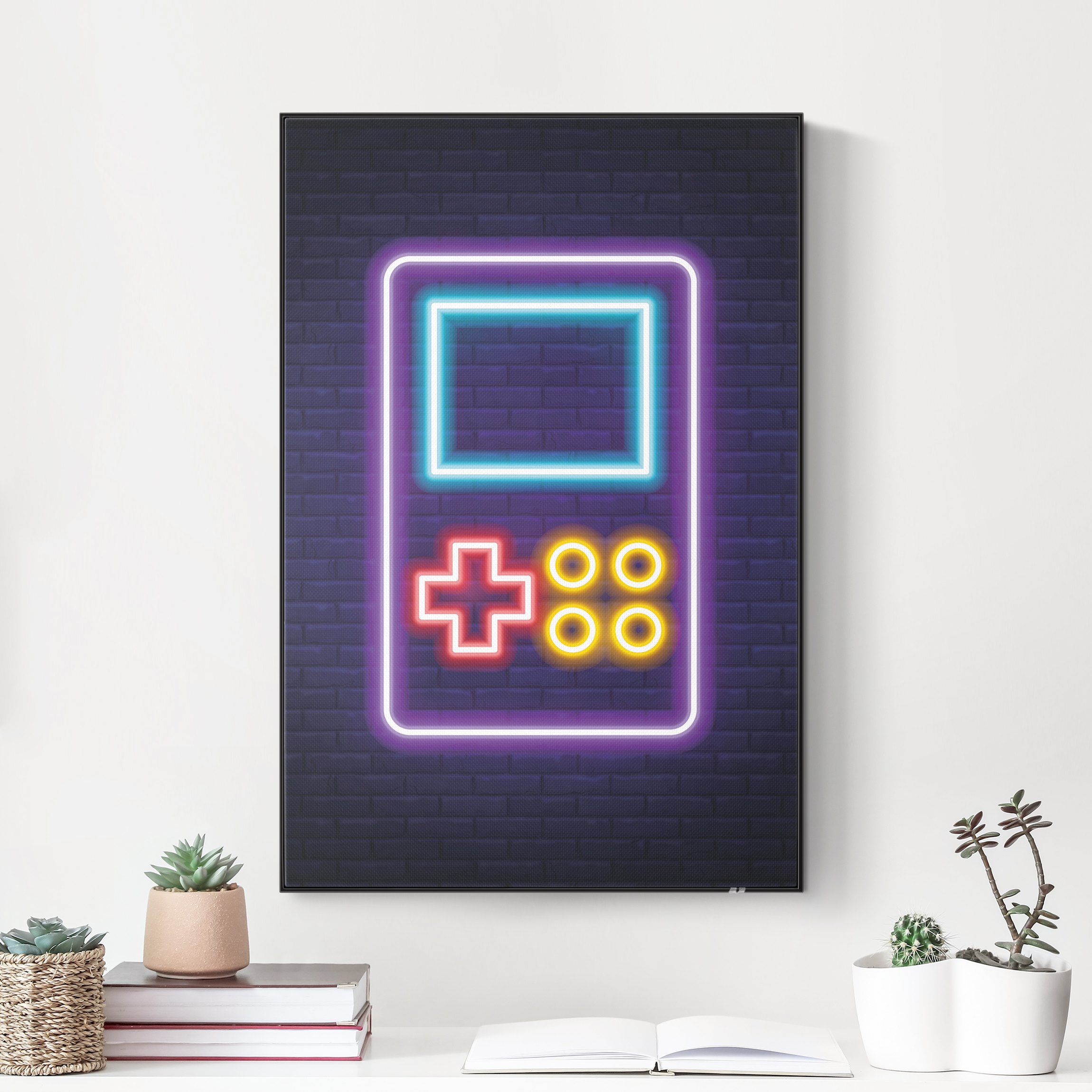 Akustik-Wechselbild Neon Klassik Konsole