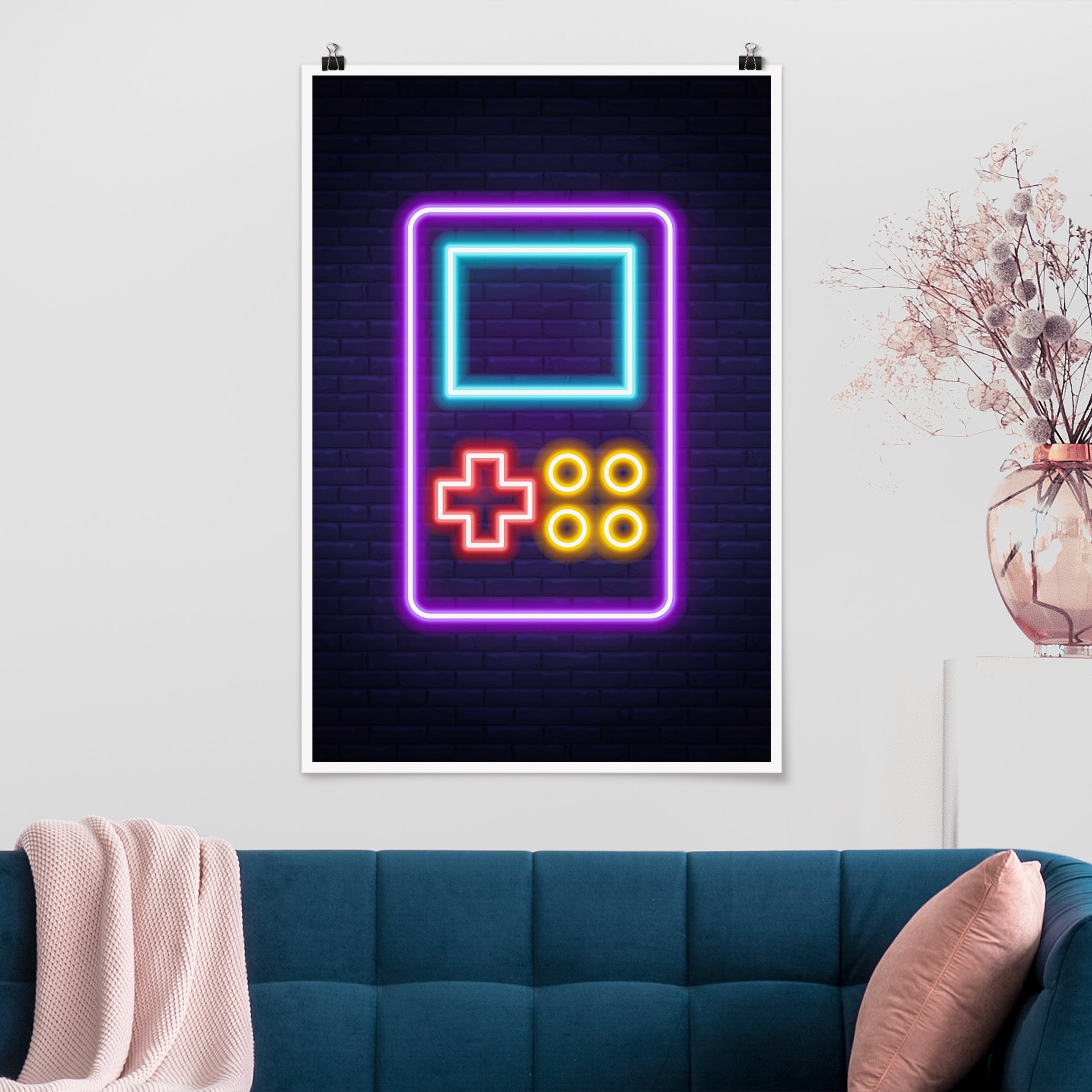 Poster Neon Klassik Konsole