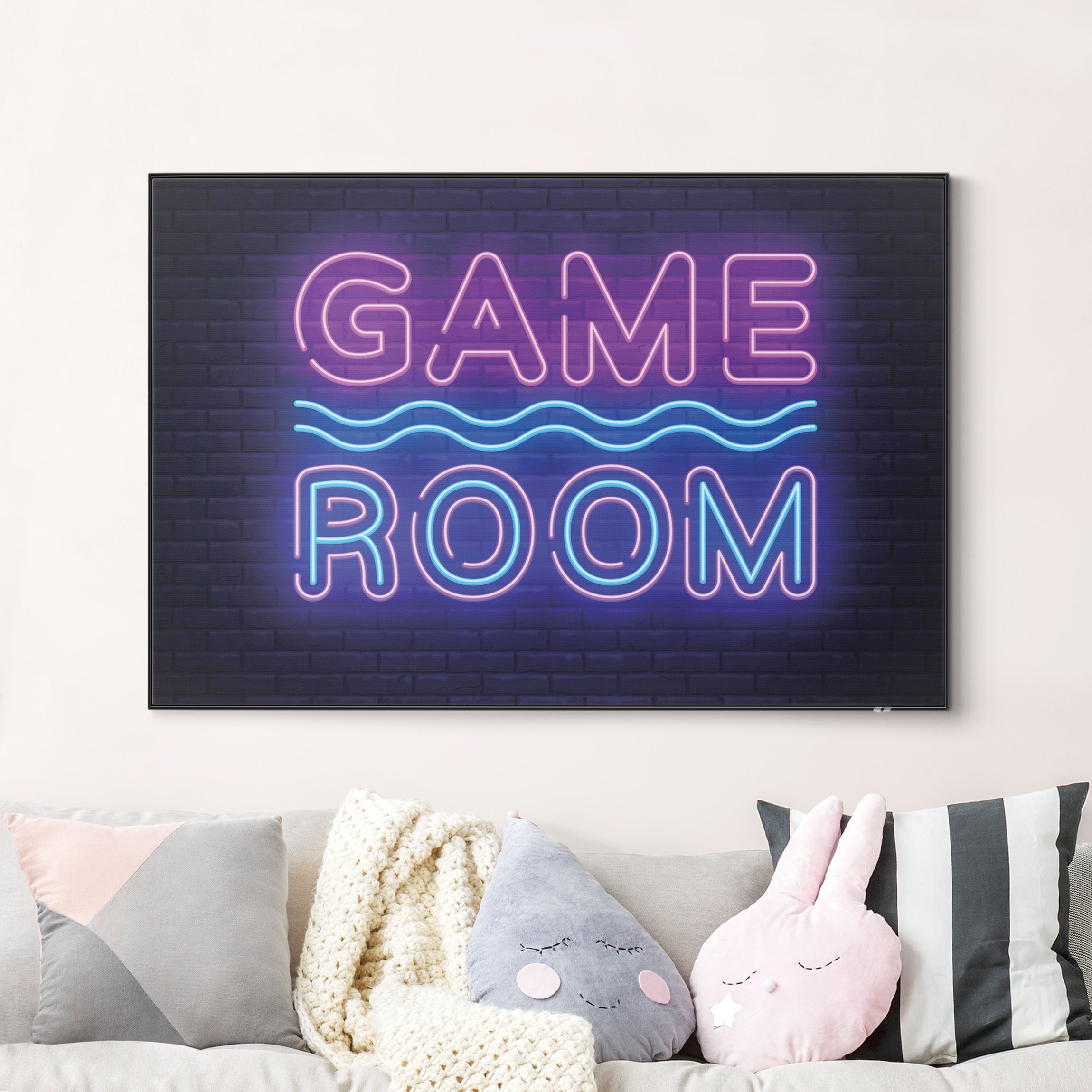 Wechselbild Neon Schrift Game Room