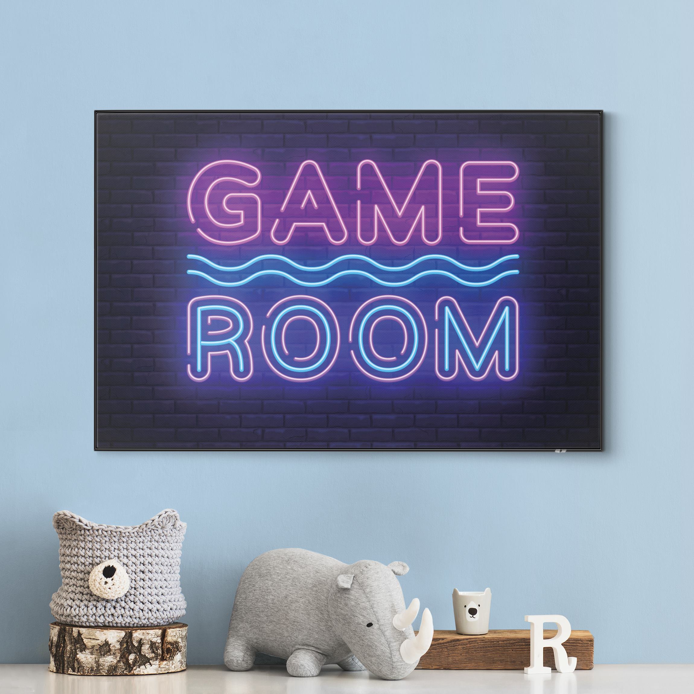 Wechselbild Neon Schrift Game Room