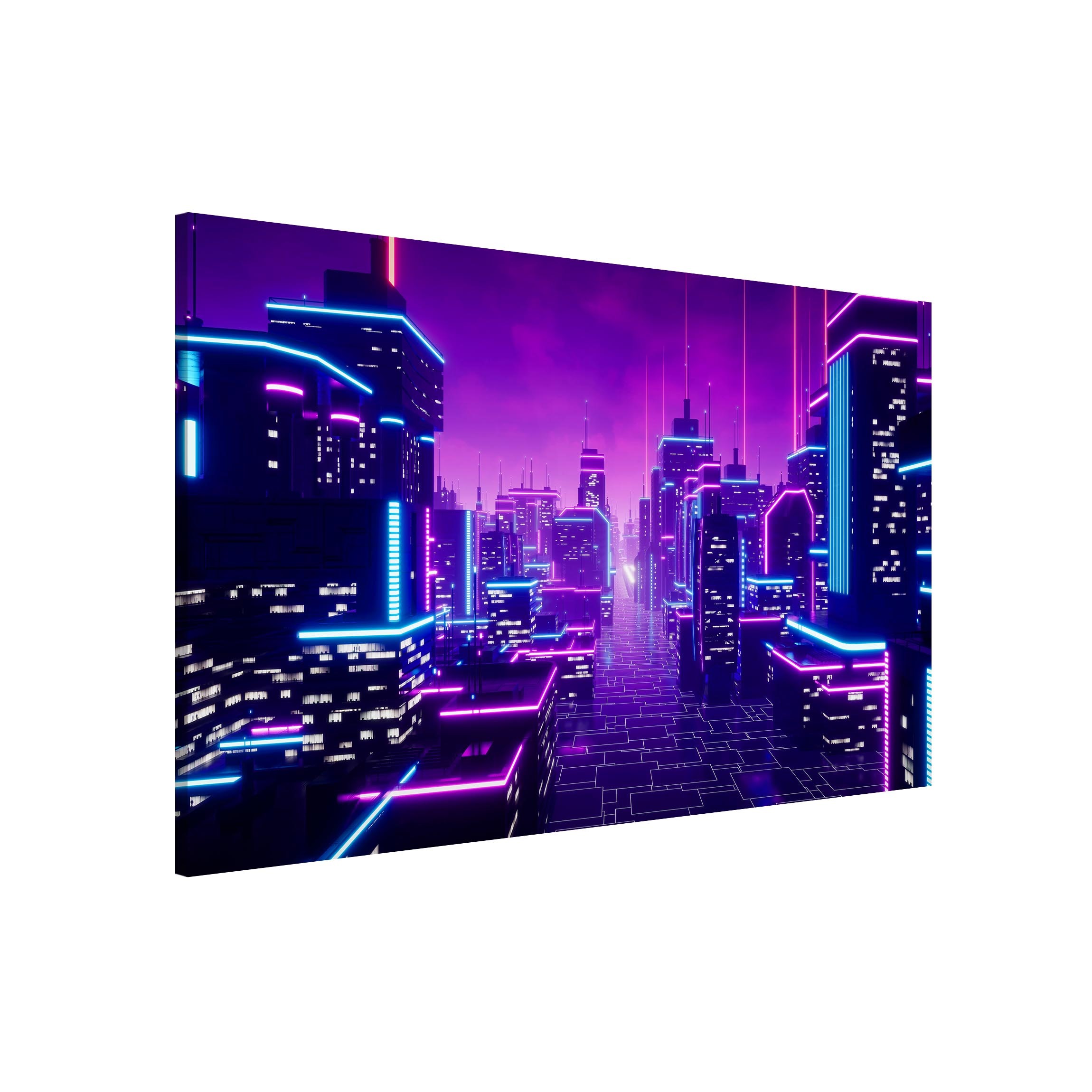 Magnettafel Neon City Lights