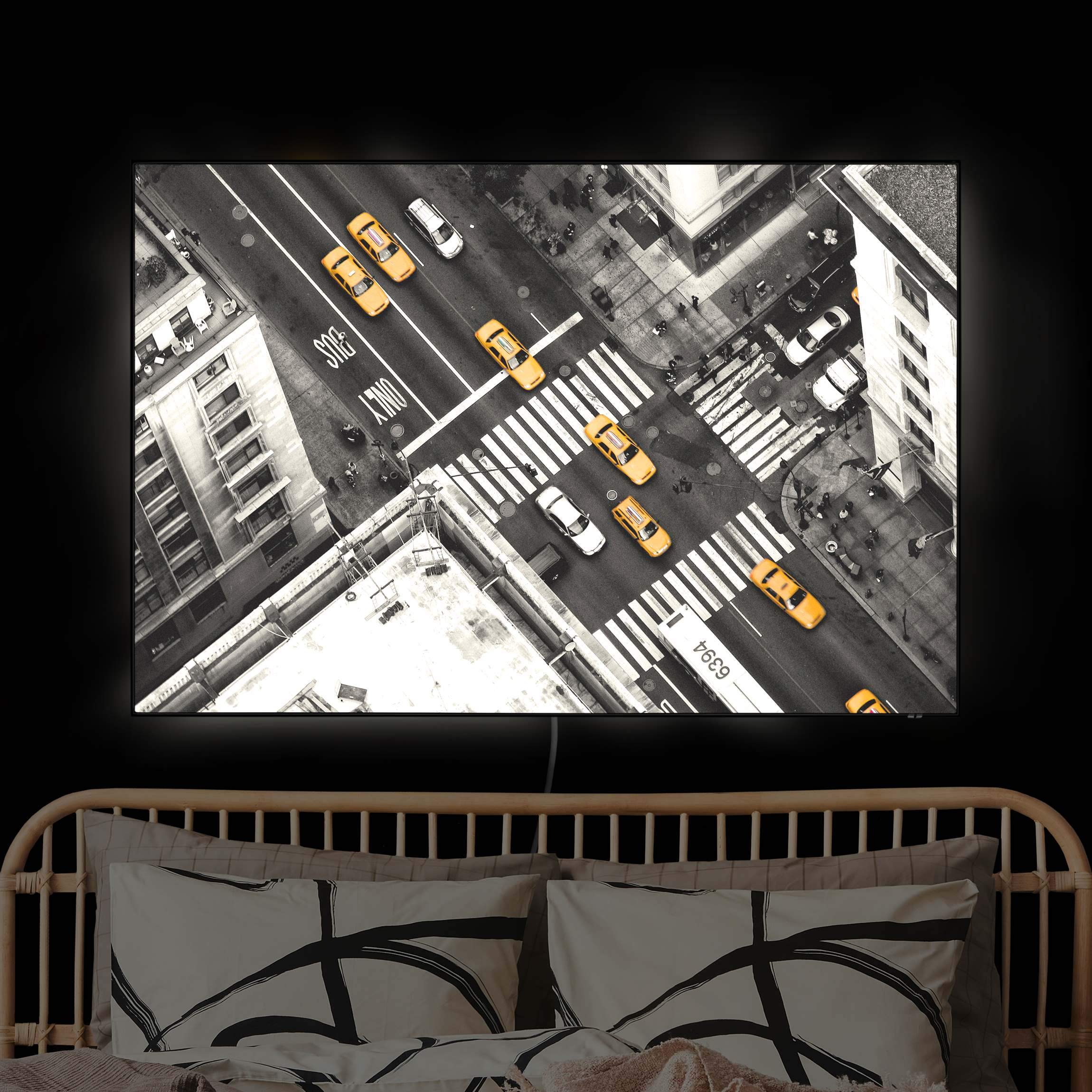 LED-Wechselbild New York City Cabs