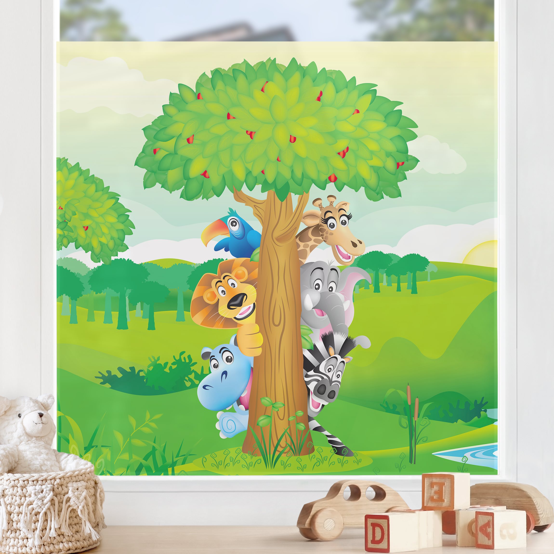 Fensterfolie No.BF1 Dschungeltiere