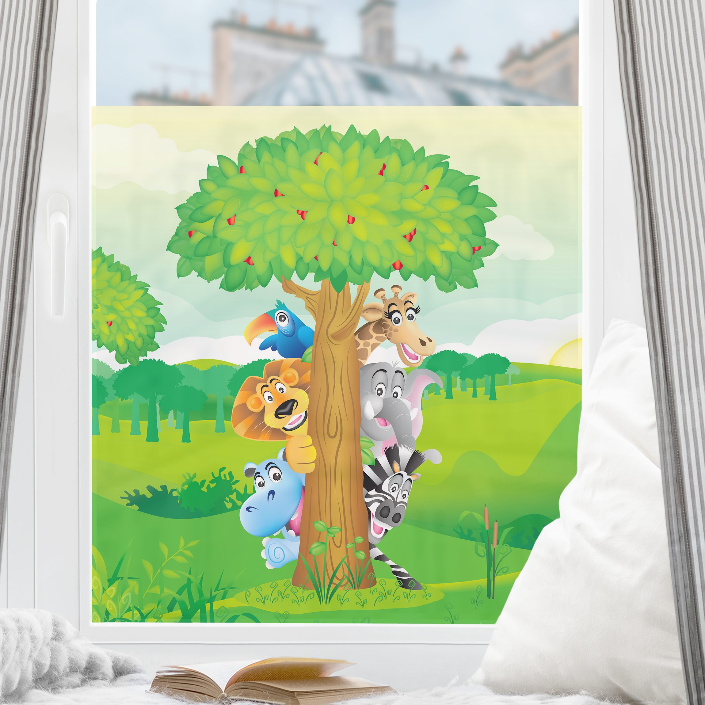 Fensterfolie No.BF1 Dschungeltiere