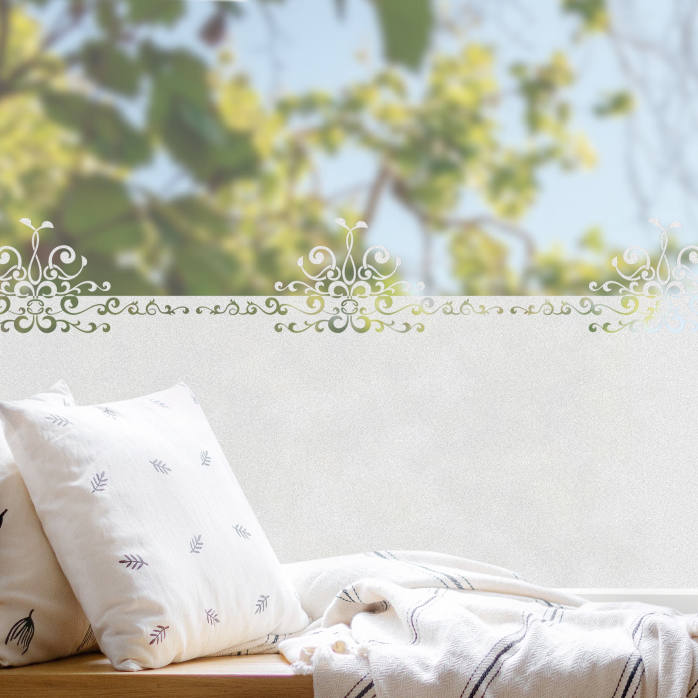 Fensterfolie Sichtschutz No.CG147 Royal Ornament Bordüre