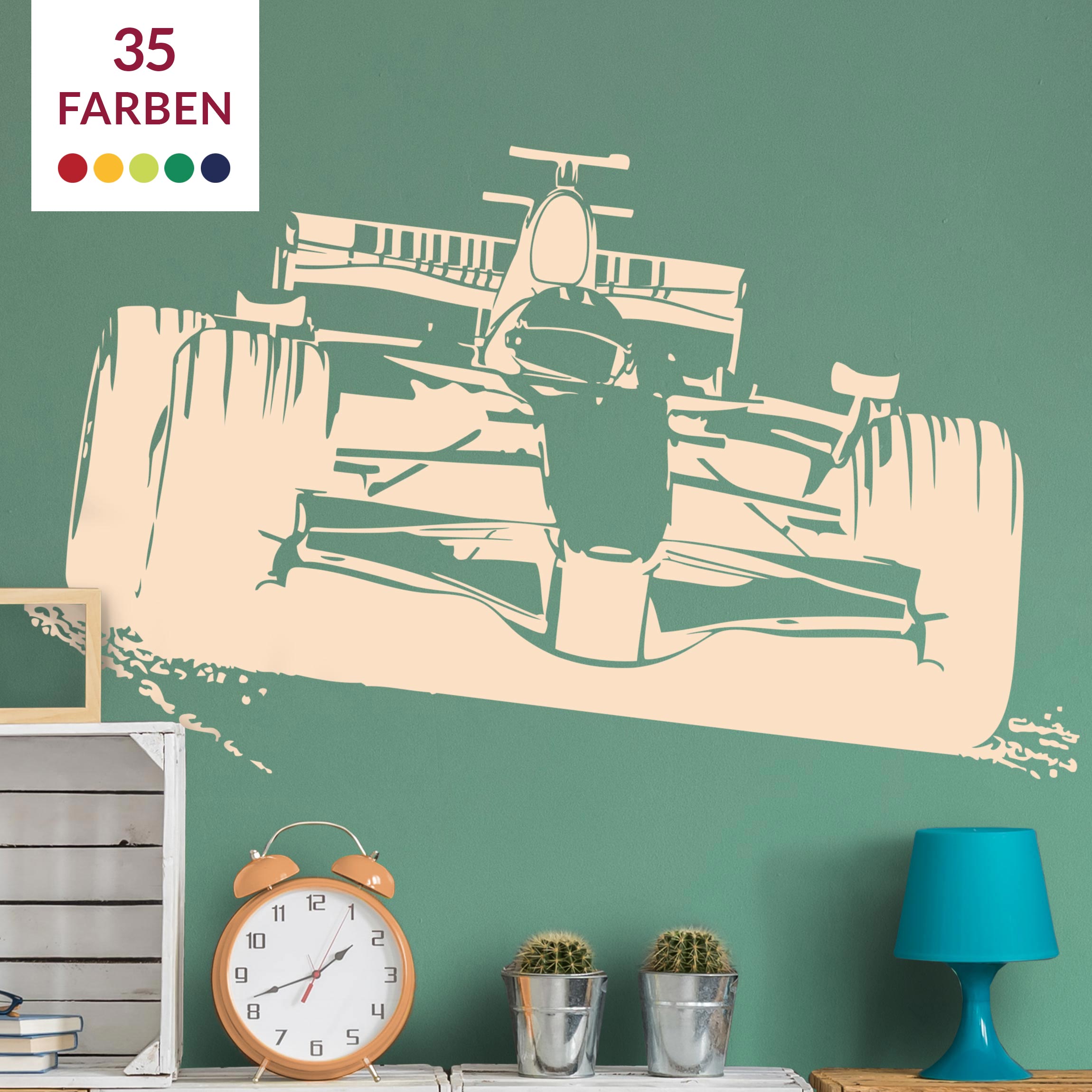 Wandtattoo Kinderzimmer No.EG4 Rennauto