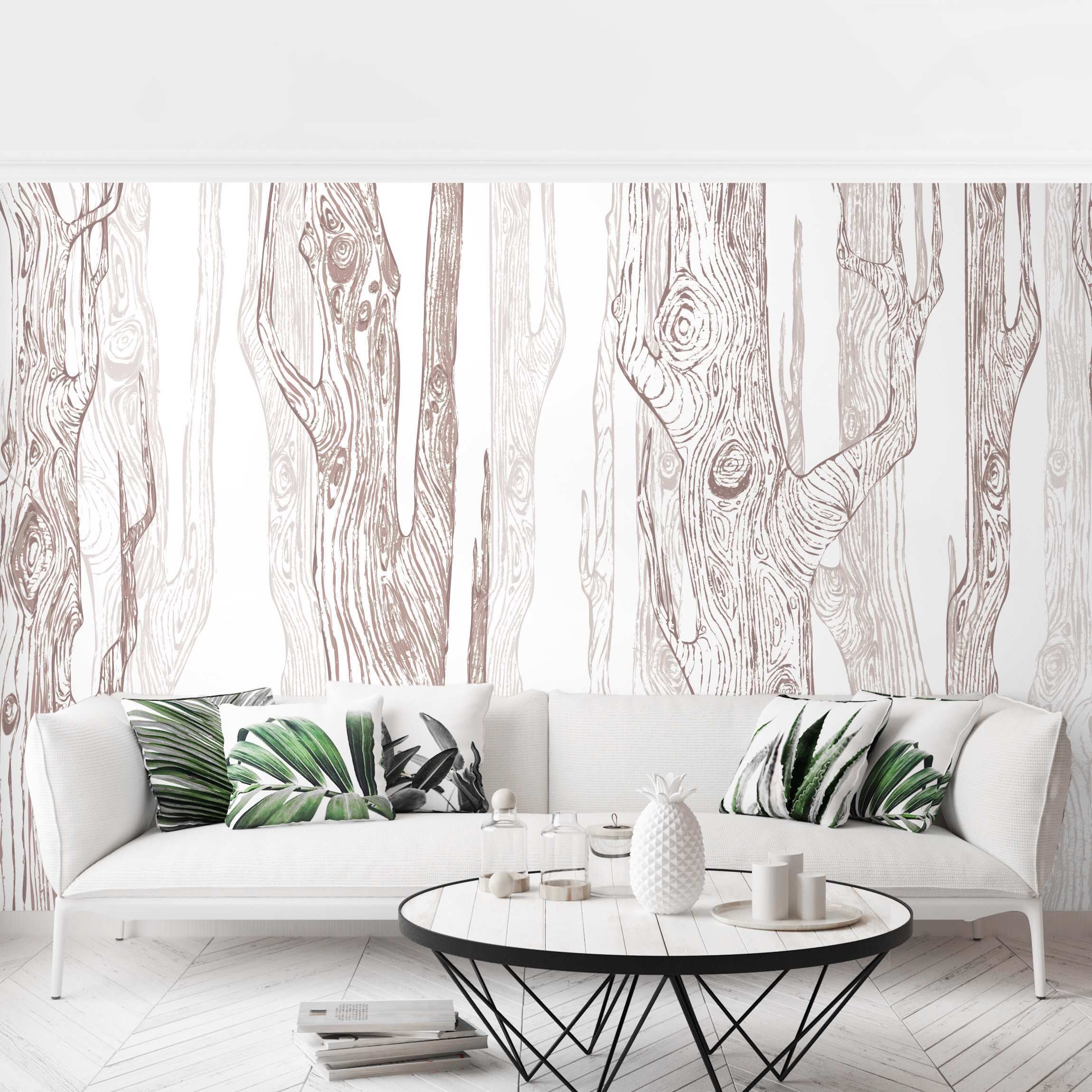 Fototapete No.MW20 Wohnwald Weiß-Braun