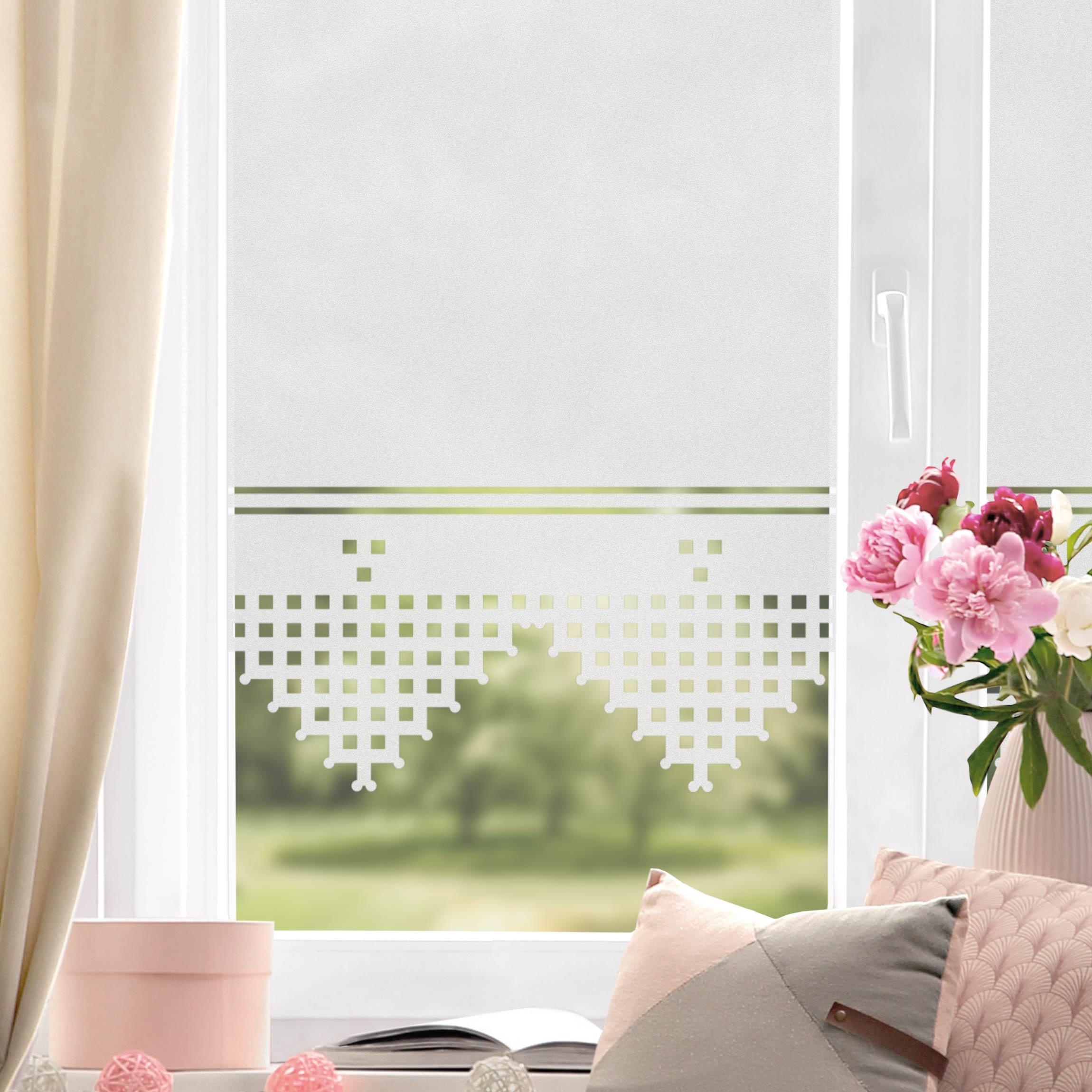 Fensterfolie Sichtschutz No.UL1057 Geklöppelt I