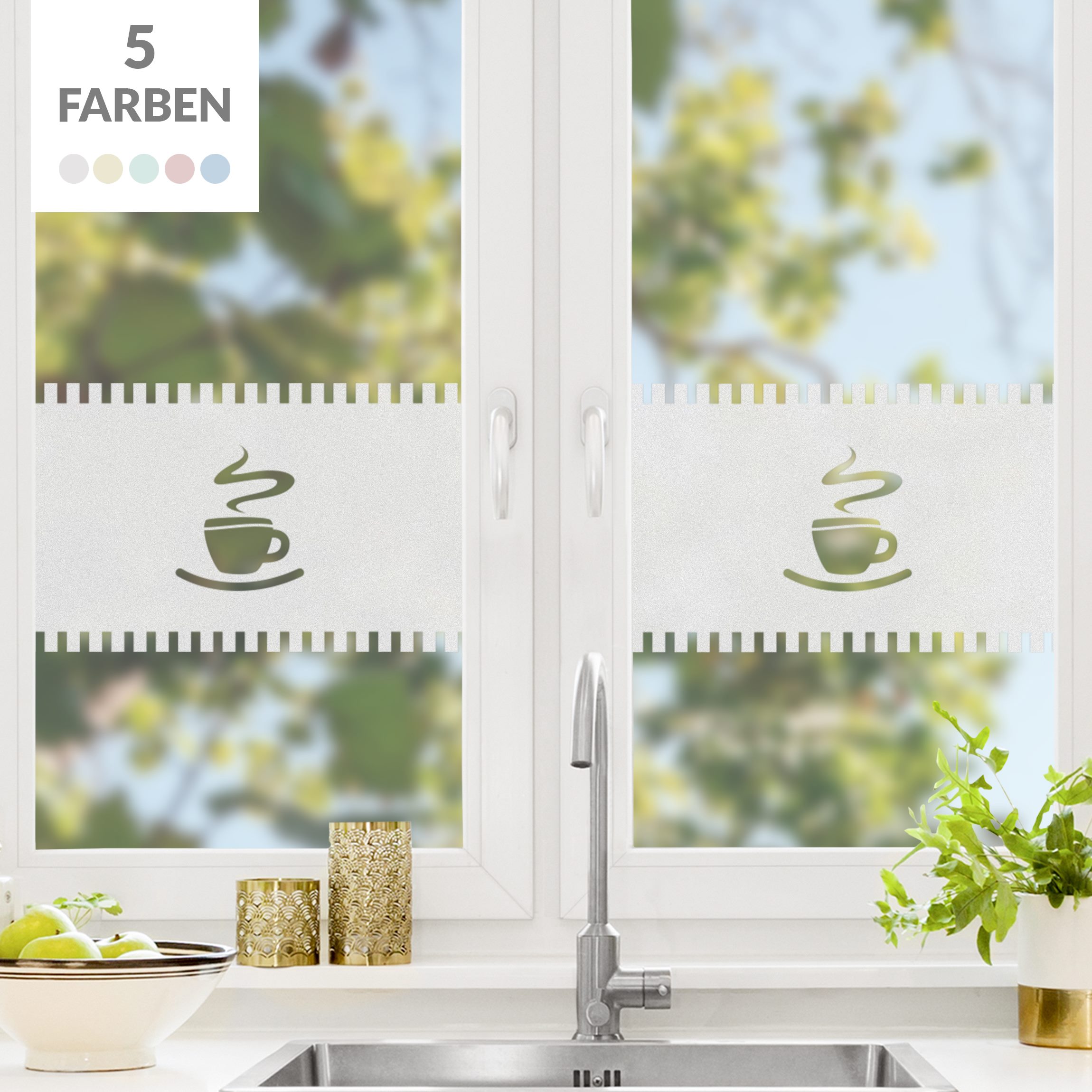 Fensterfolie Sichtschutz No.UL10 Gardine Tasse I