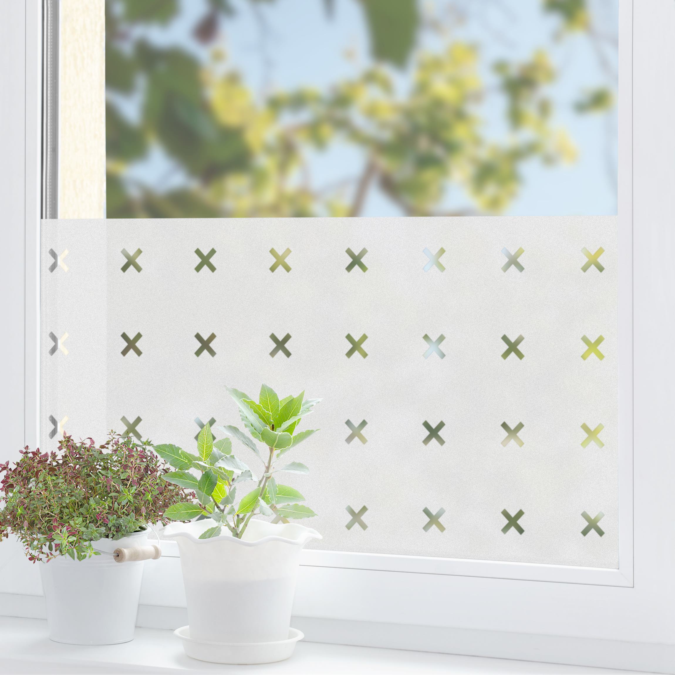 Fensterfolie Sichtschutz No.UL935 Kleine Kreuzchen II