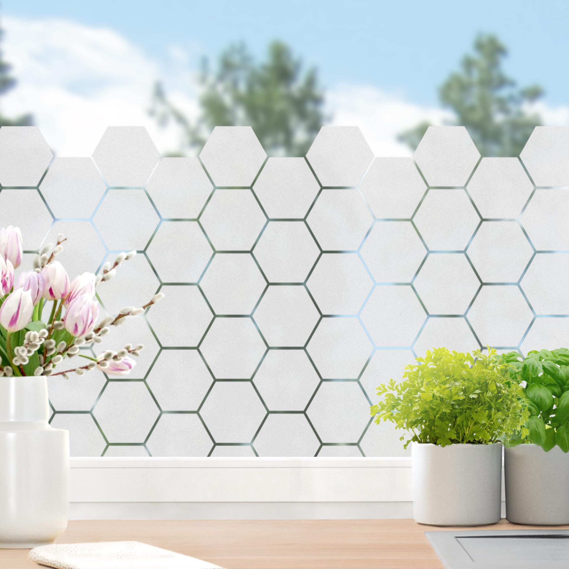 Fensterfolie Sichtschutz No.YK52 Sechseck