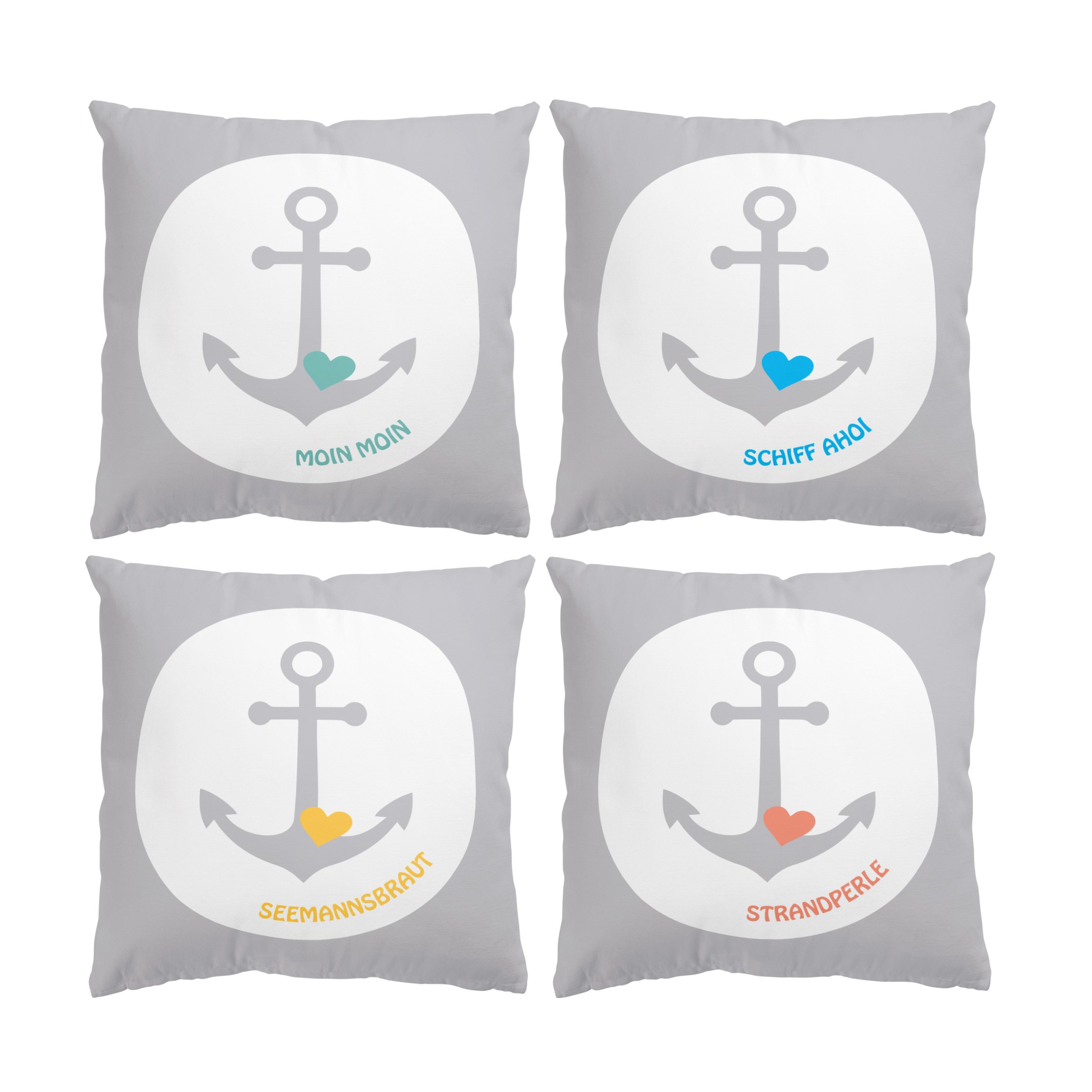 Dekokissen 4er Set No.YK67 Anker Set