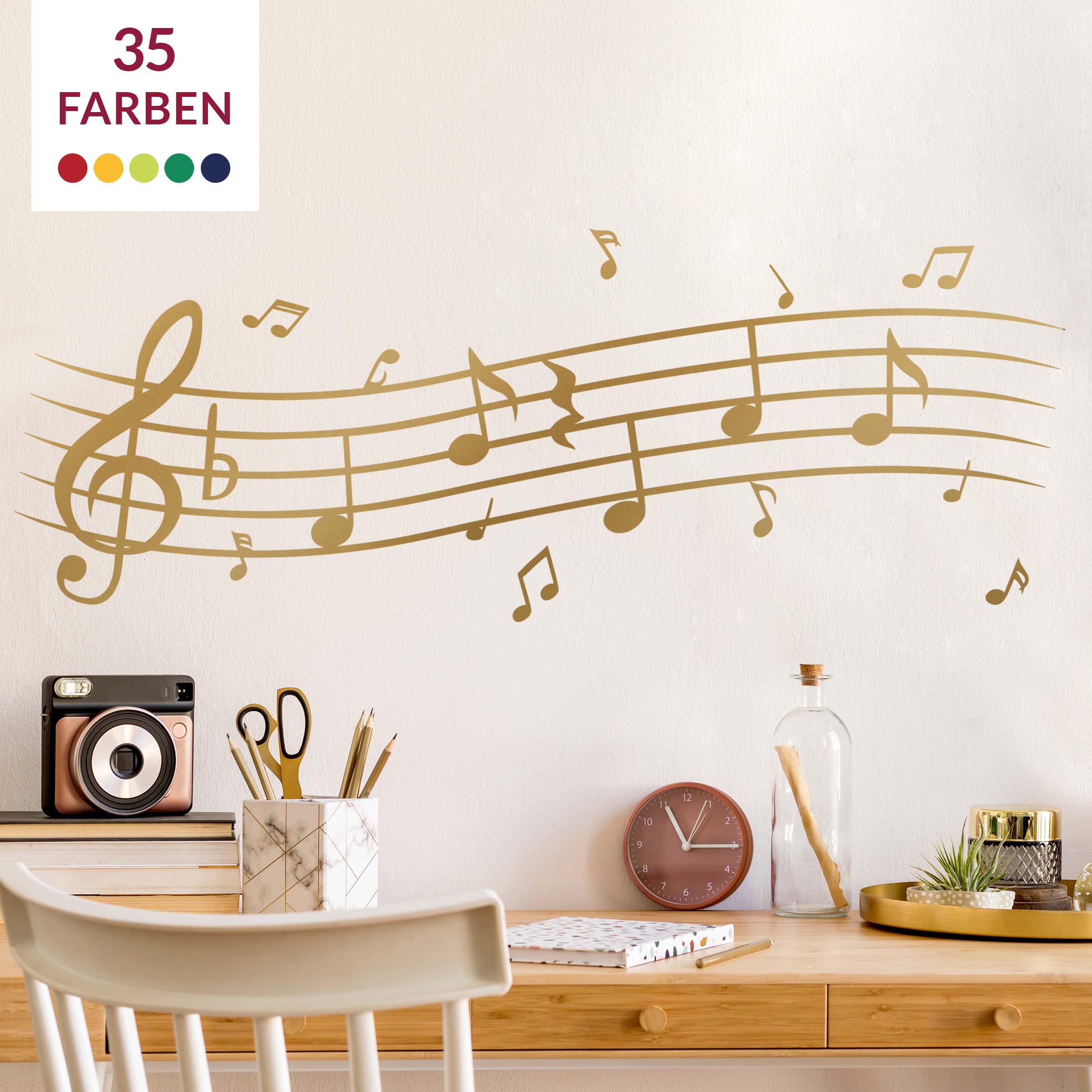 Wandtattoo Musik Noten