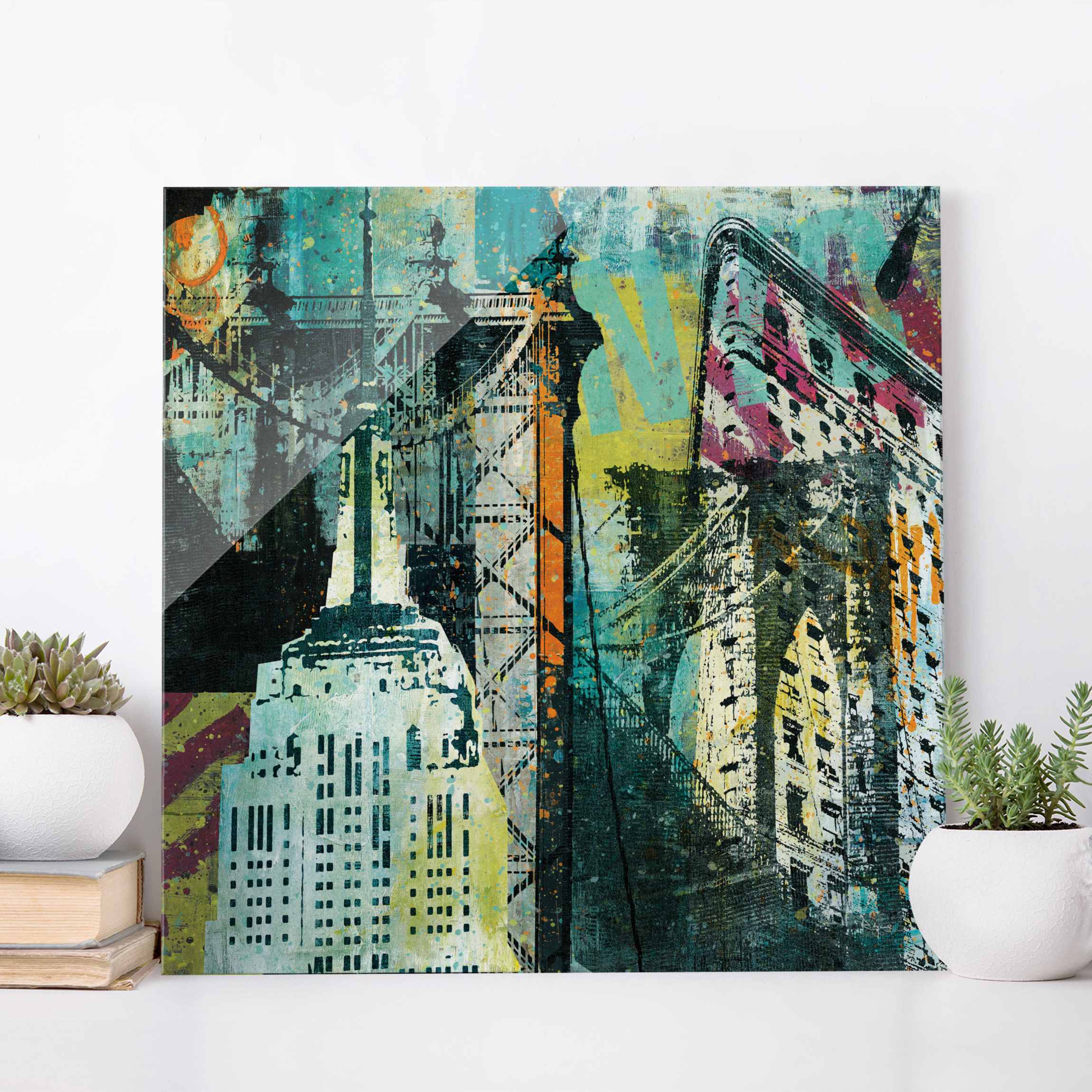 Glasbild NY Graffiti