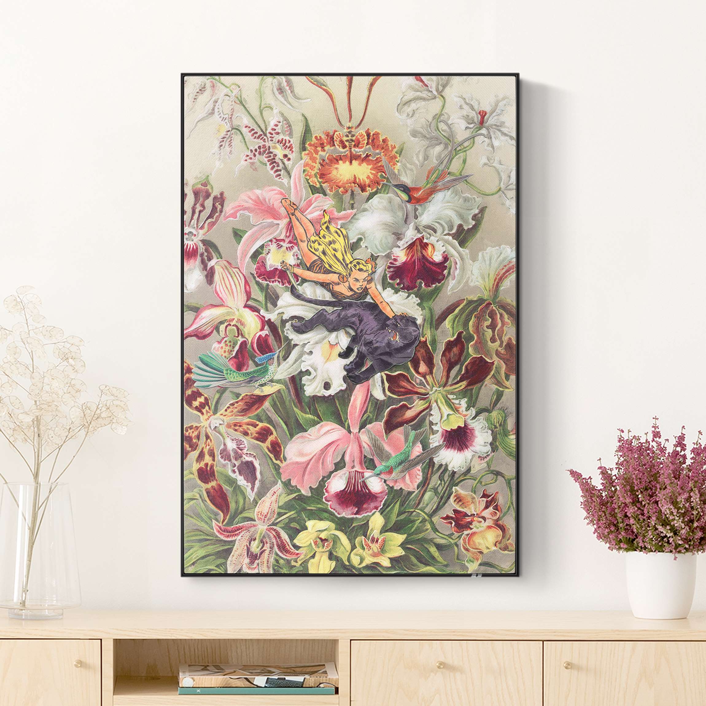 Akustik-Wechselbild Nymphe mit Orchideen