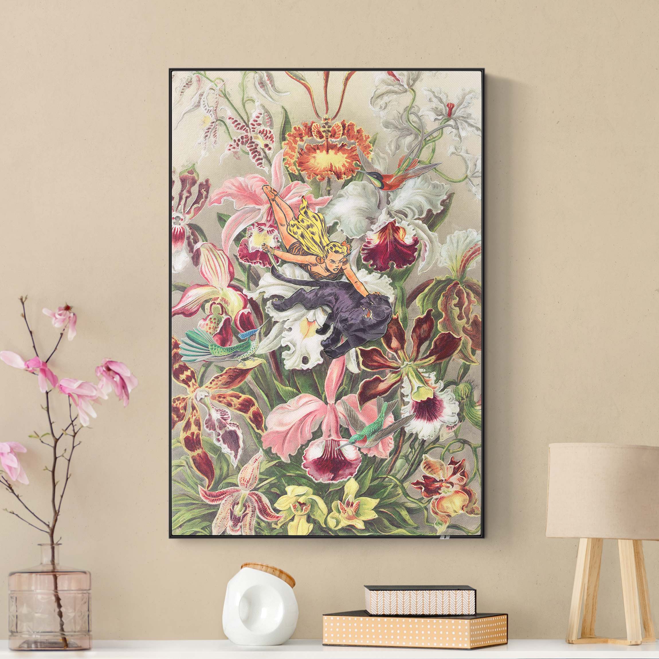 Akustik-Wechselbild Nymphe mit Orchideen