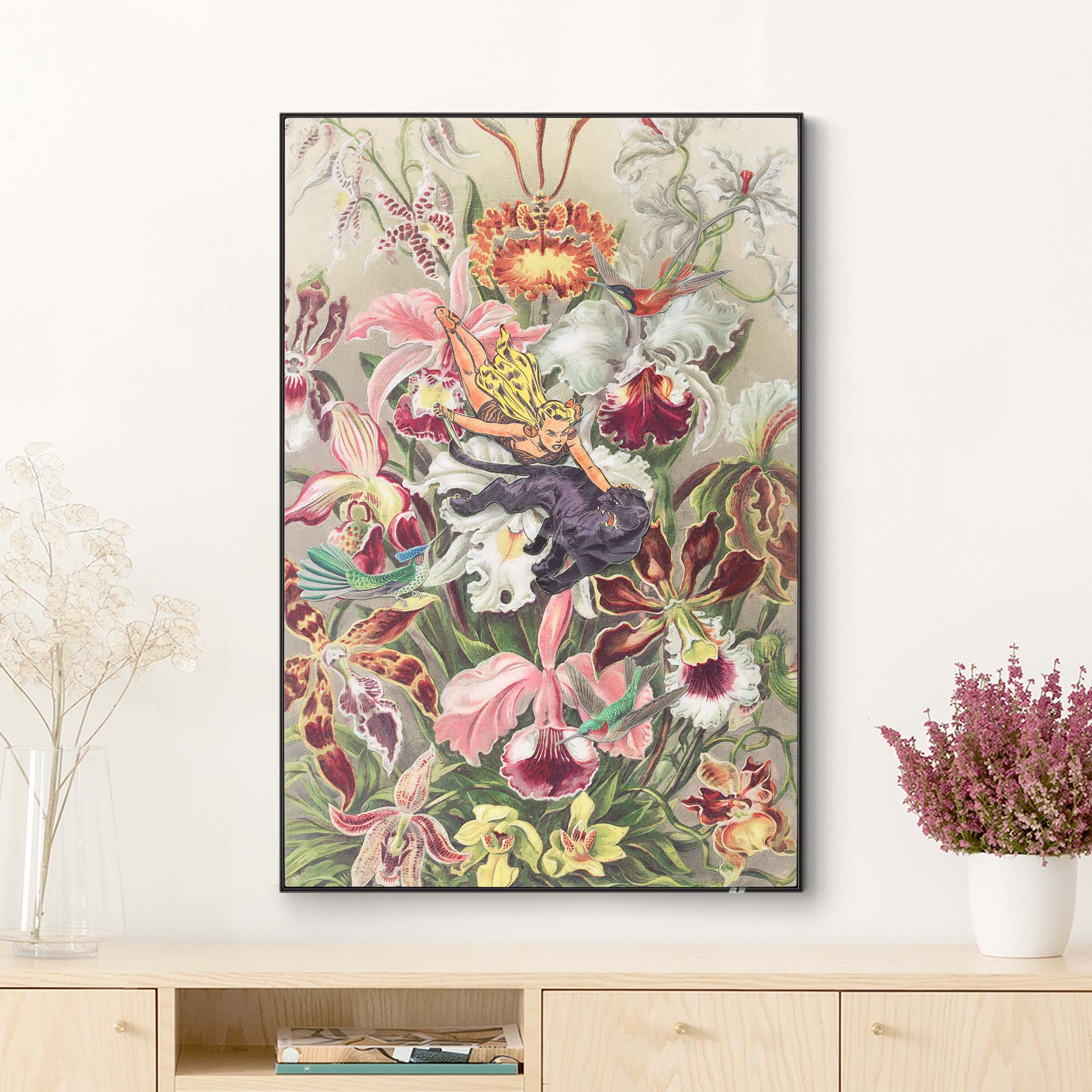 Wechselbild Nymphe mit Orchideen