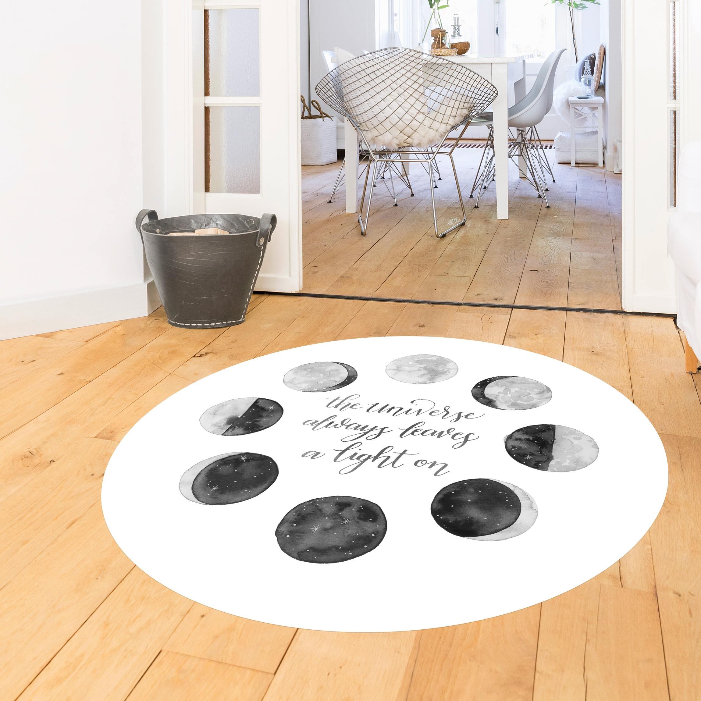 Runder Vinyl-Teppich Ode an den Mond - Universum