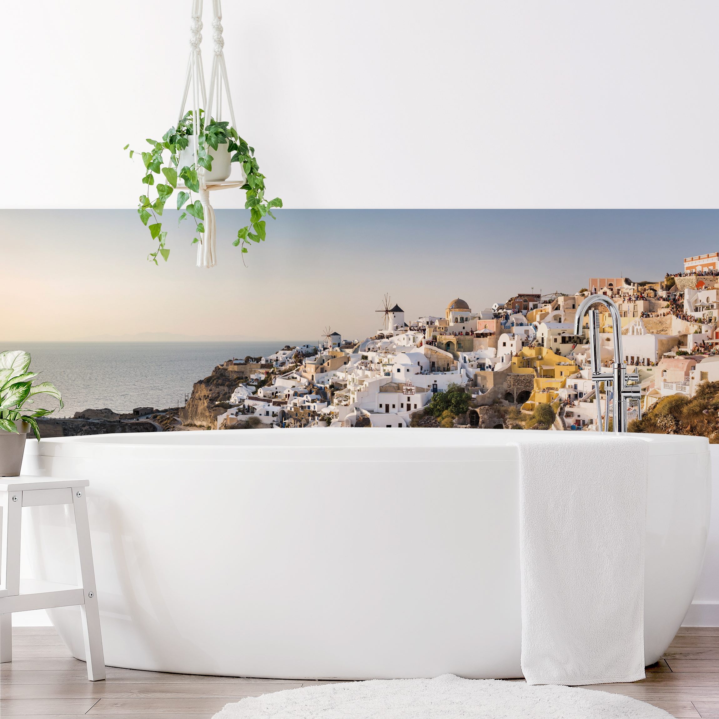 Wandverkleidung Bad Oia Panorama