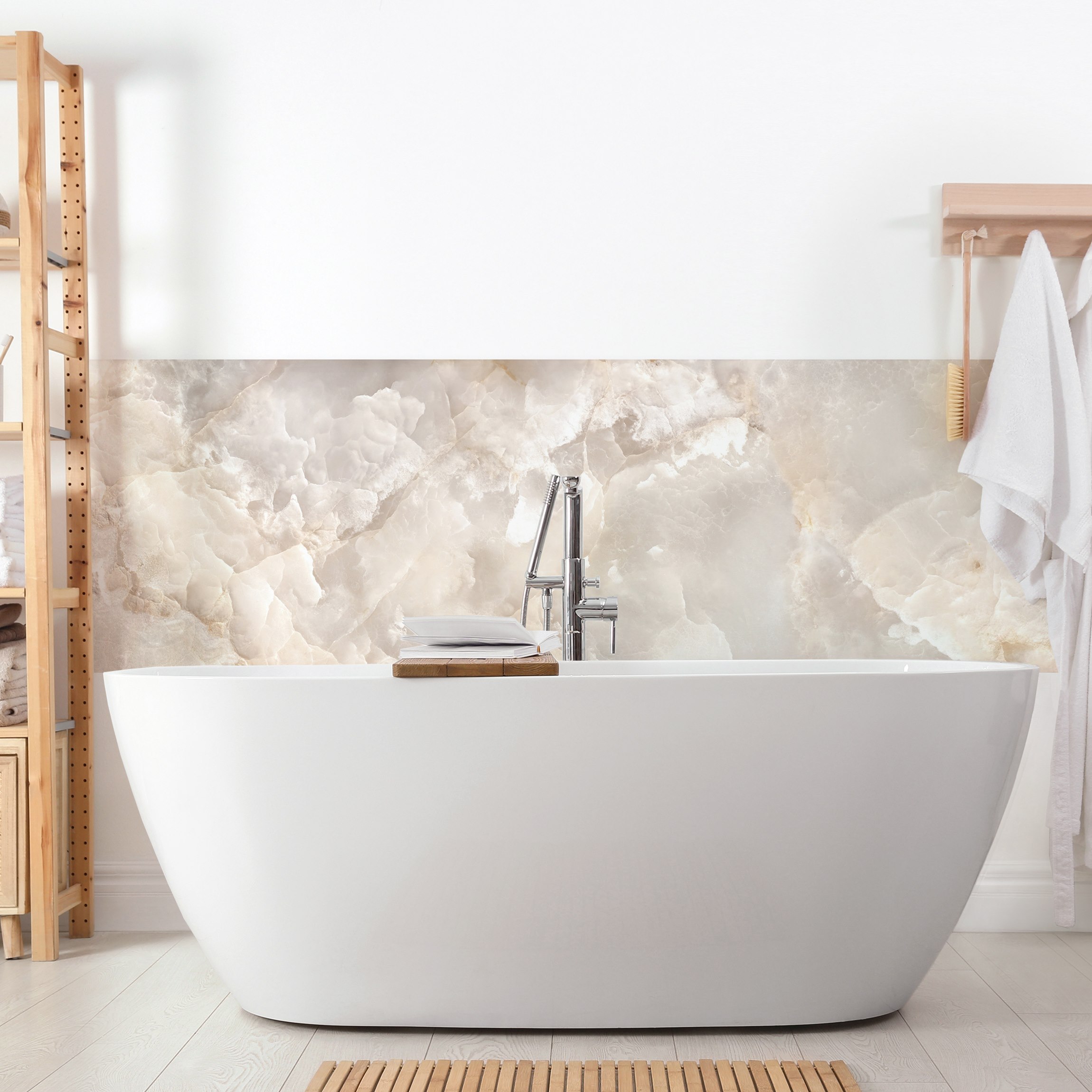 Wandverkleidung Bad Onyx Marmor Beige