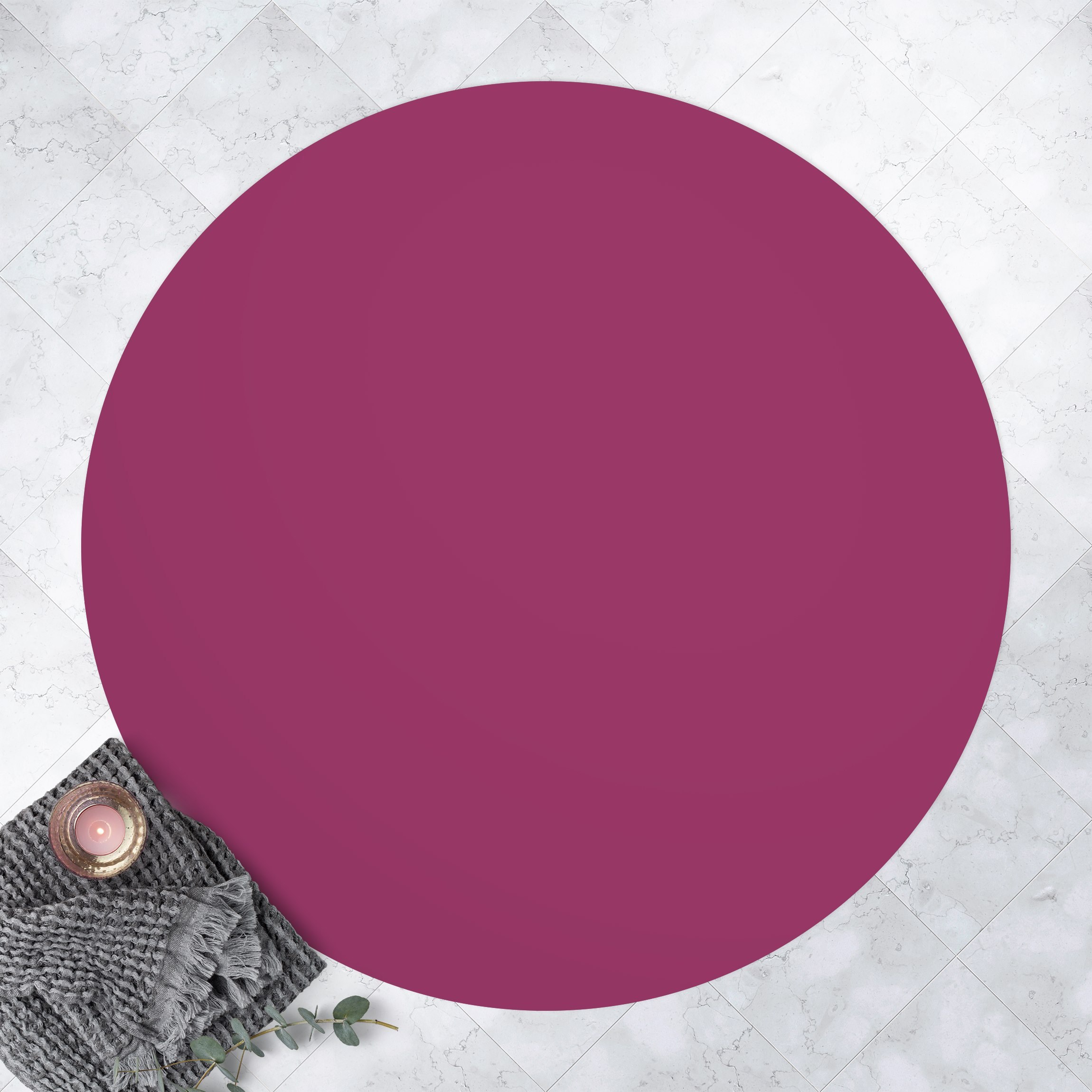 Runder Vinyl-Teppich Orchidee