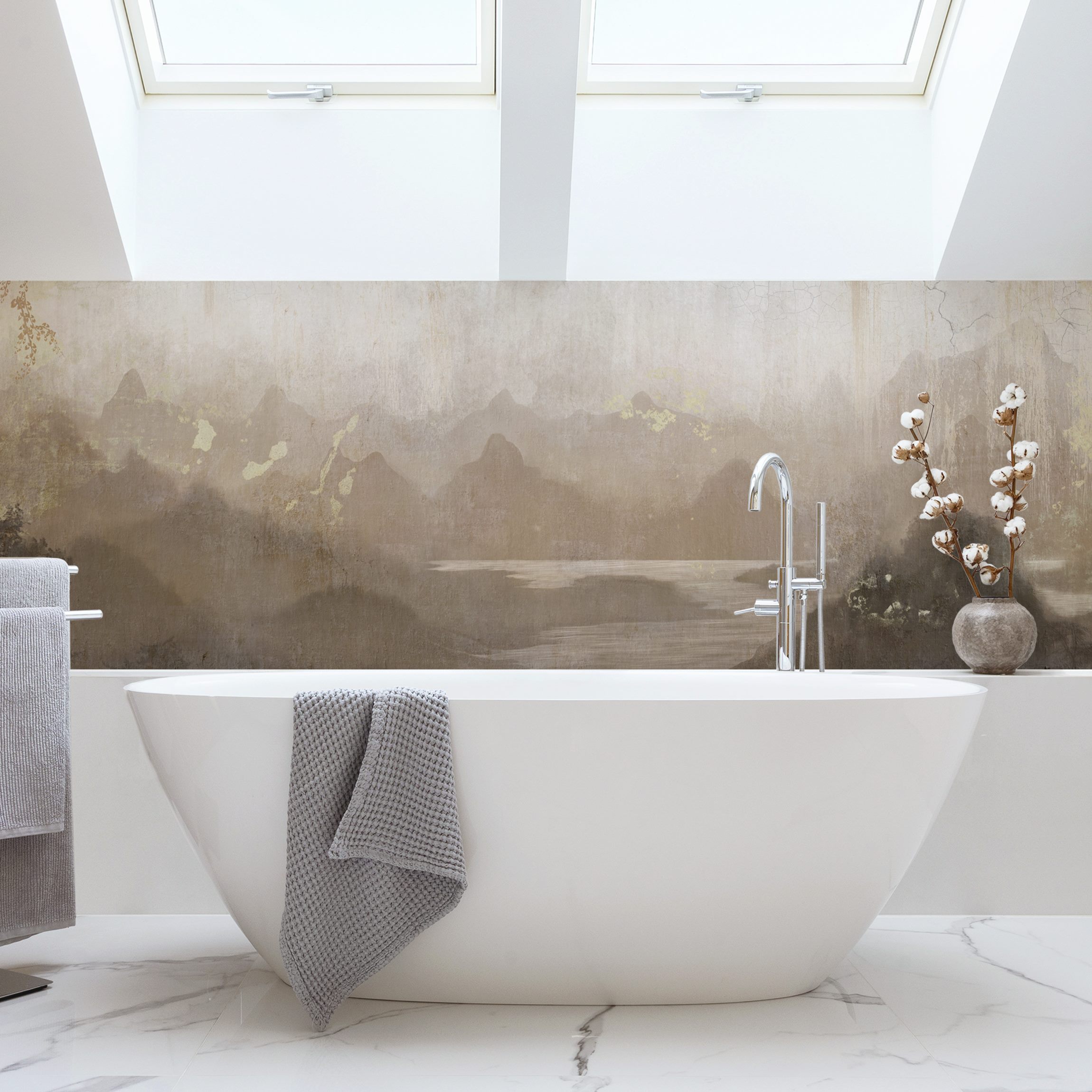 Wandverkleidung Bad Orientalische Dschungel Gipfel