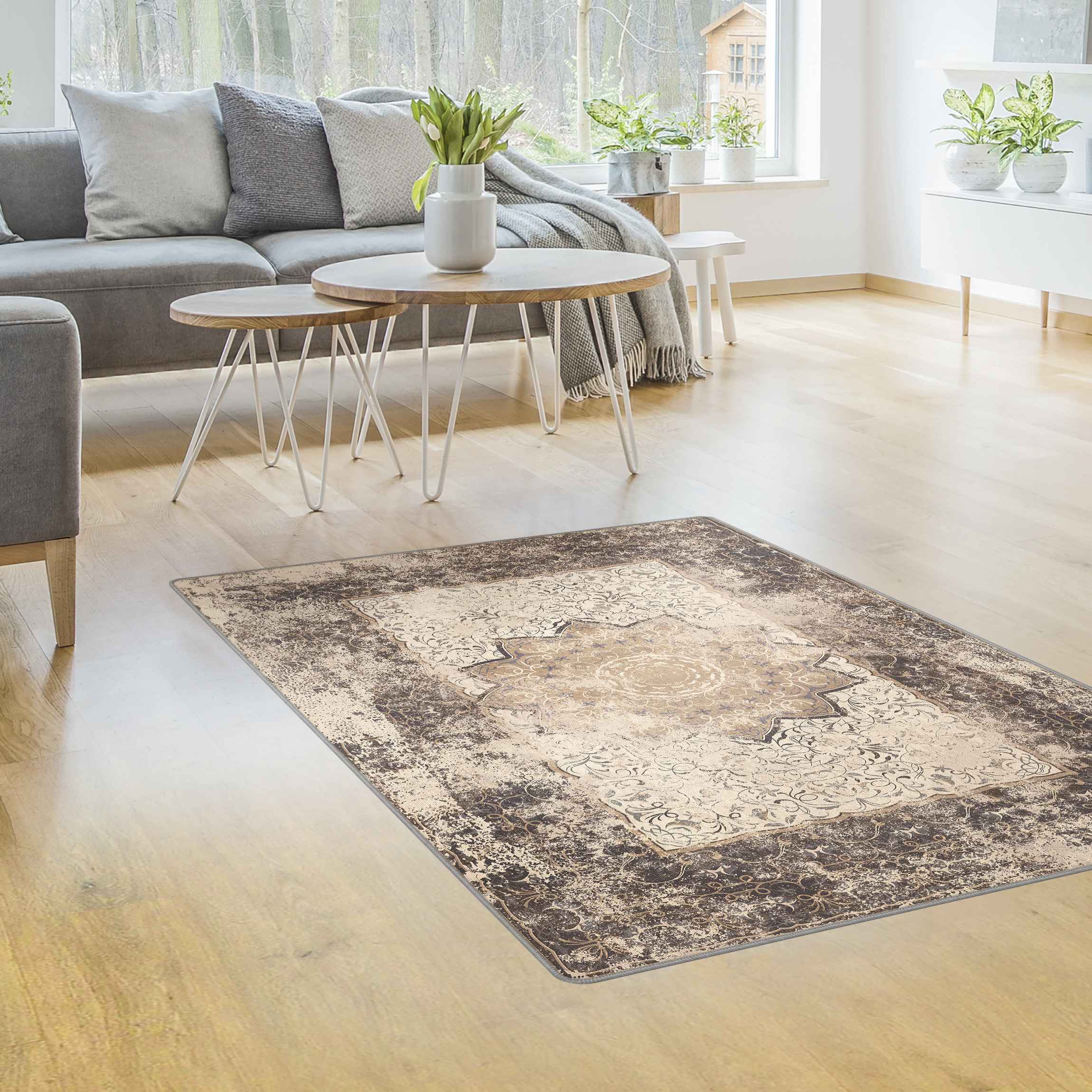 Teppich Orientalischer Teppich mit Sonne Vintage