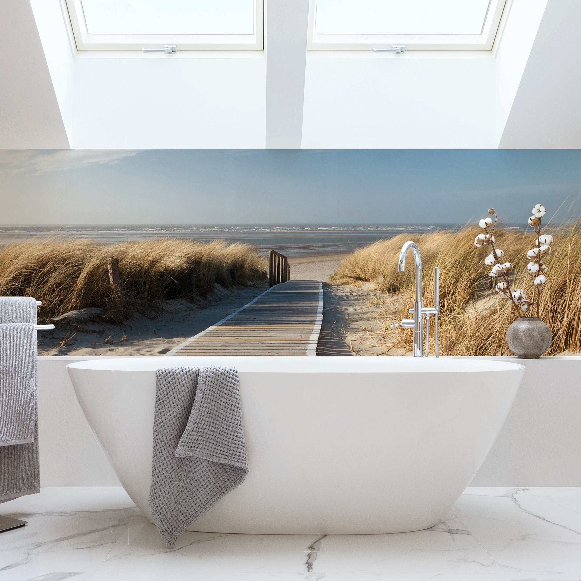 Wandverkleidung Bad Ostsee Strand