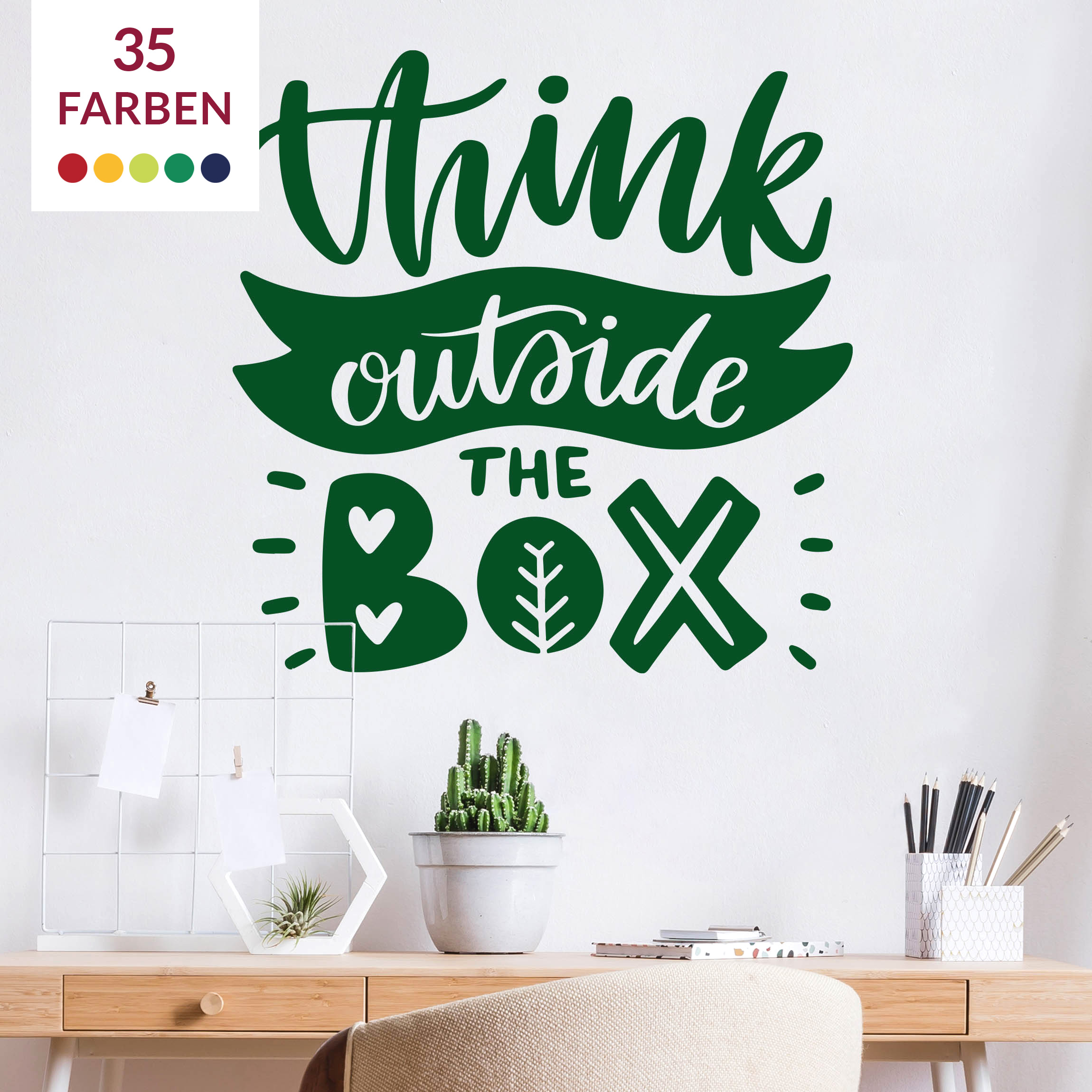 Wandtattoo Outside the box