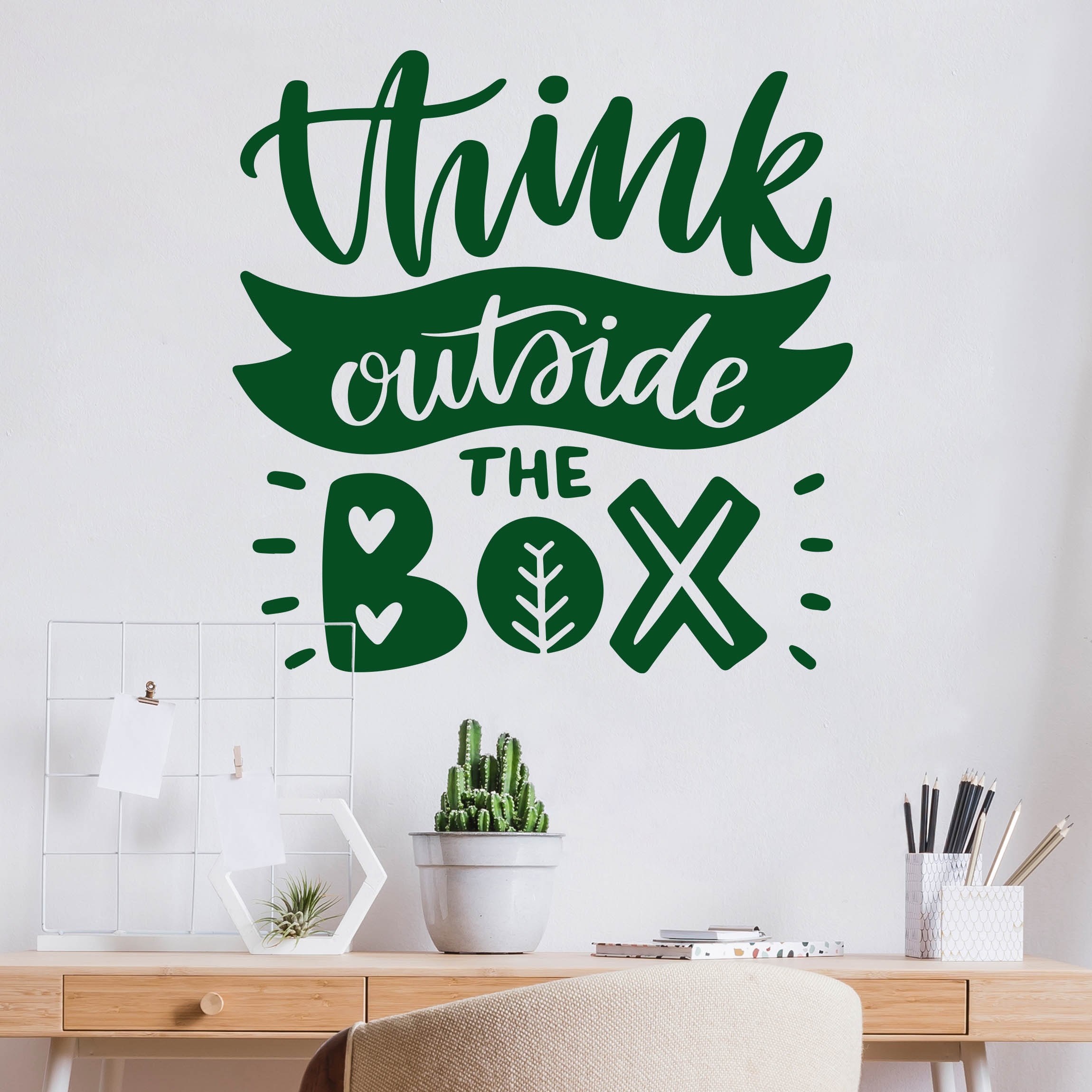 Wandtattoo Outside the box