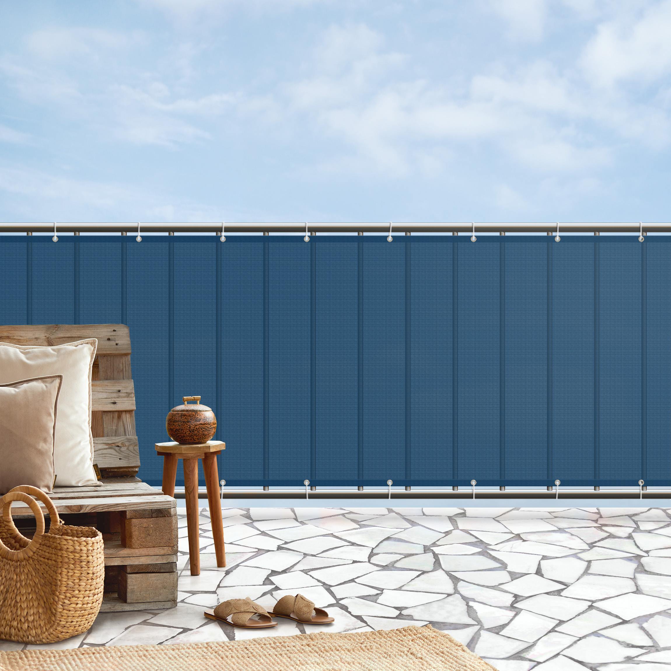 Balkon Sichtschutz Ozeanblau