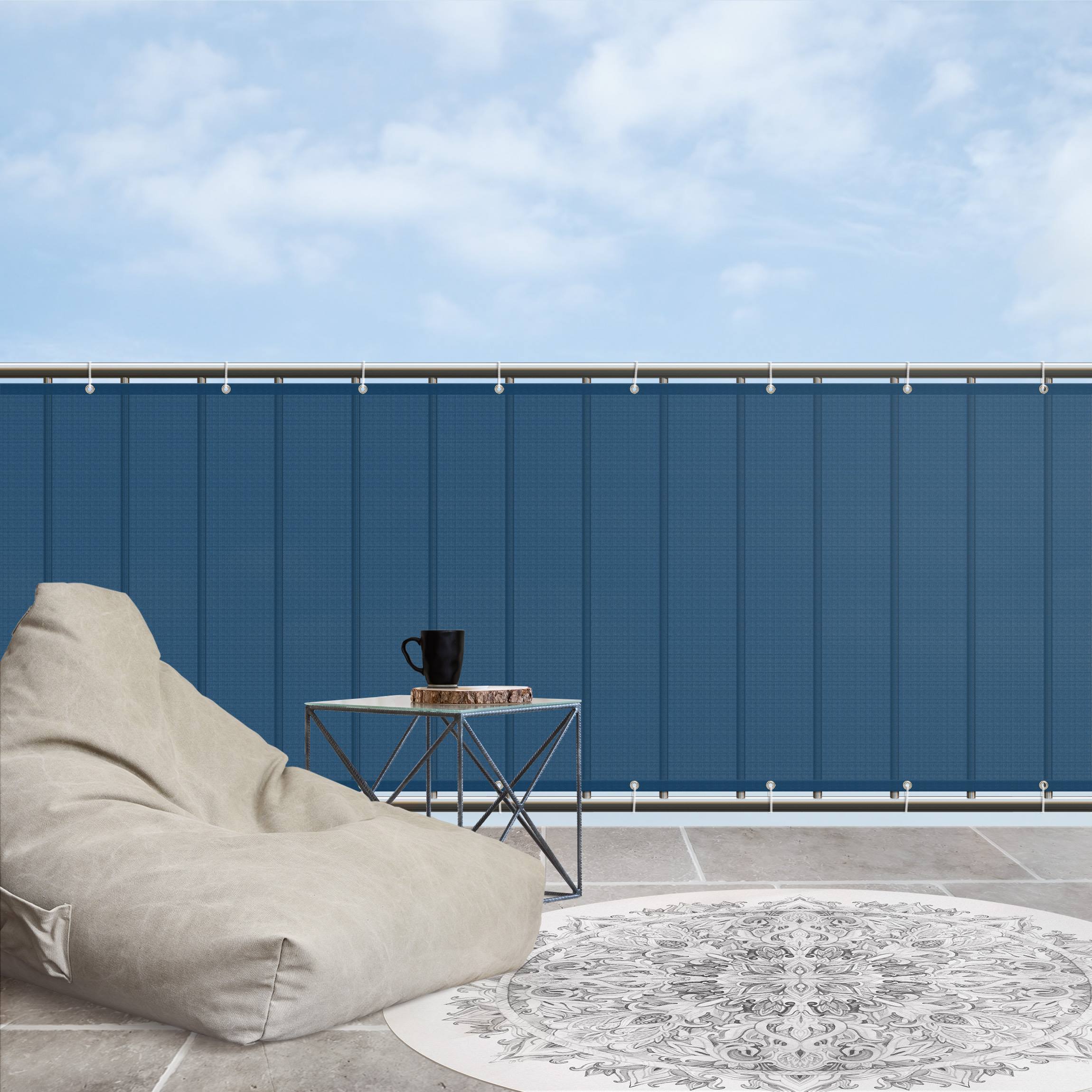 Balkon Sichtschutz Ozeanblau