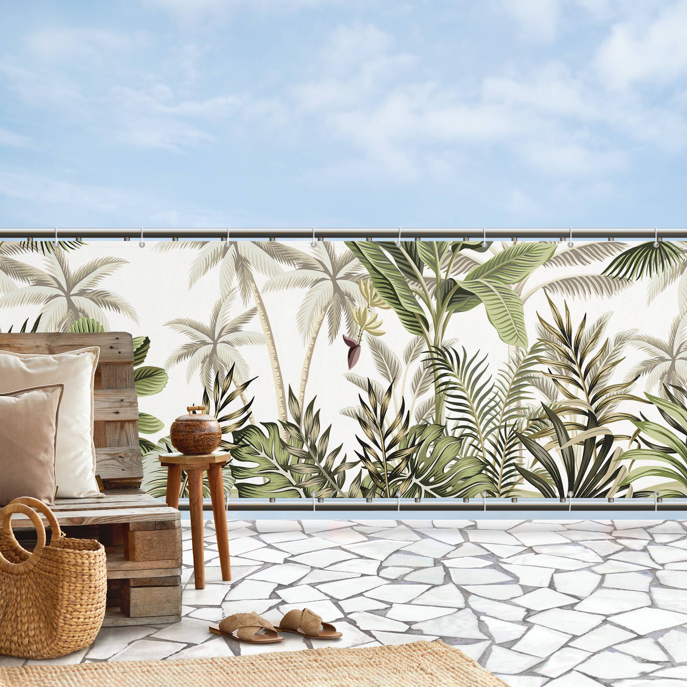 Balkon Sichtschutz Palmen im Dschungel