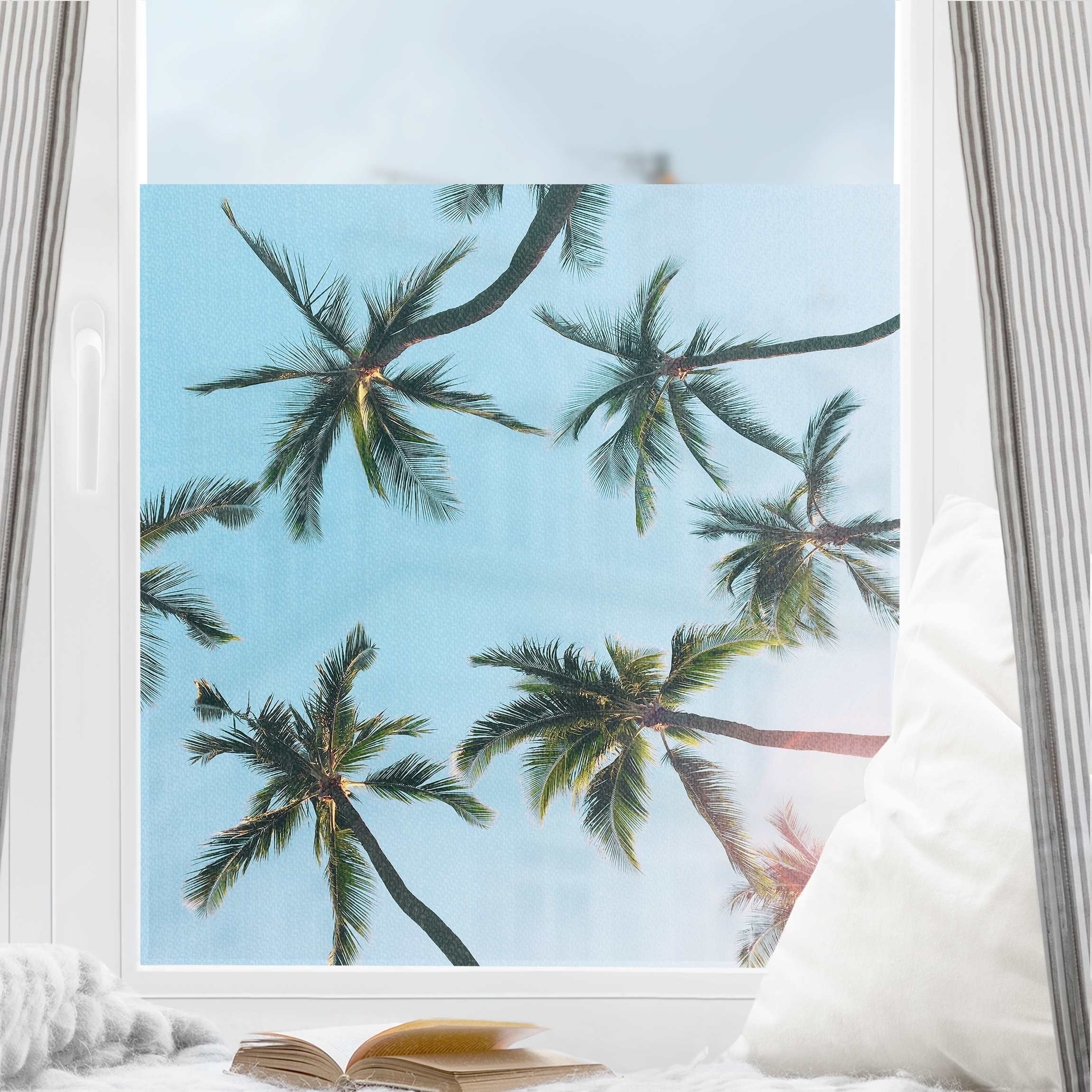 Fensterfolie Palmengiganten im Himmel