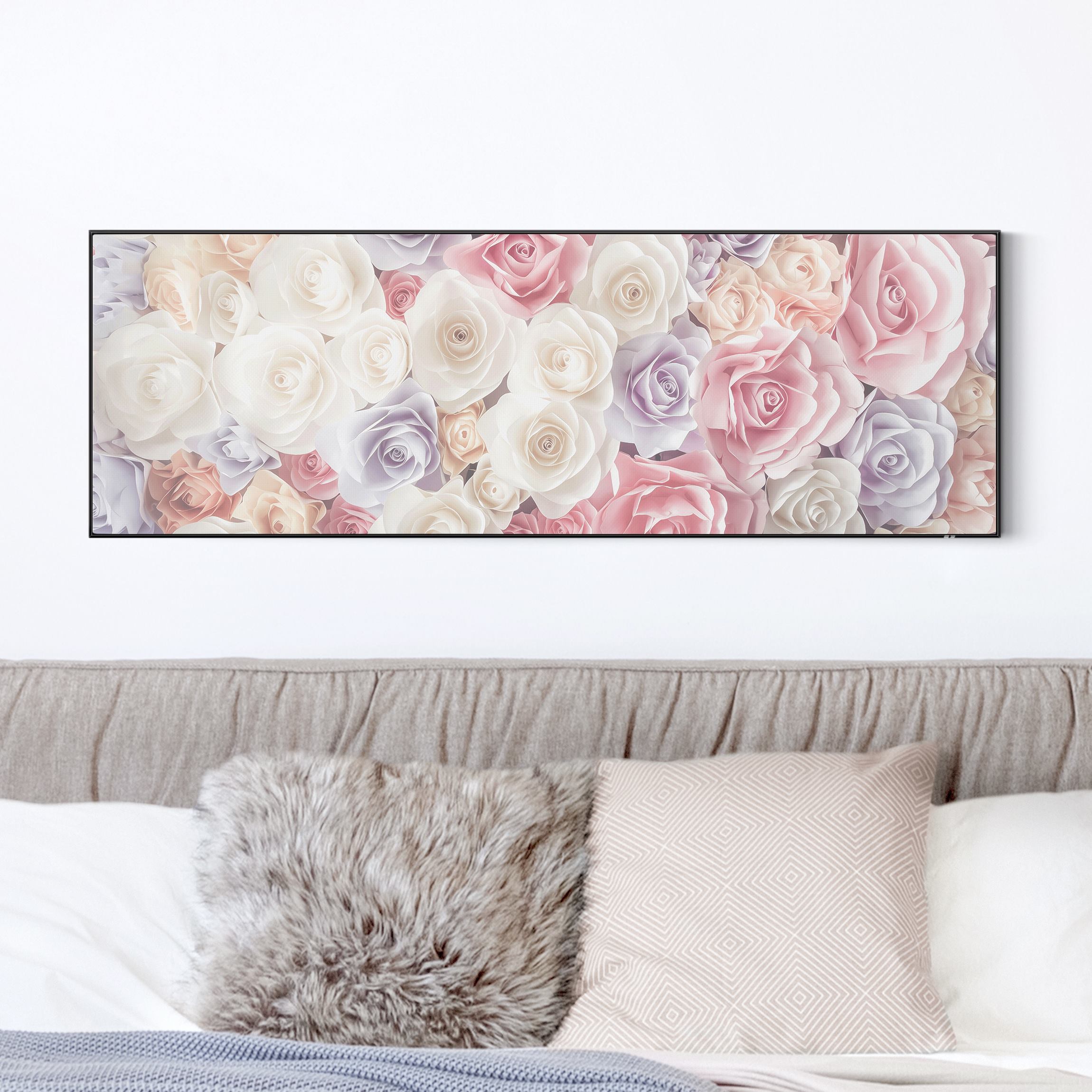 Wechselbild Pastell Paper Art Rosen