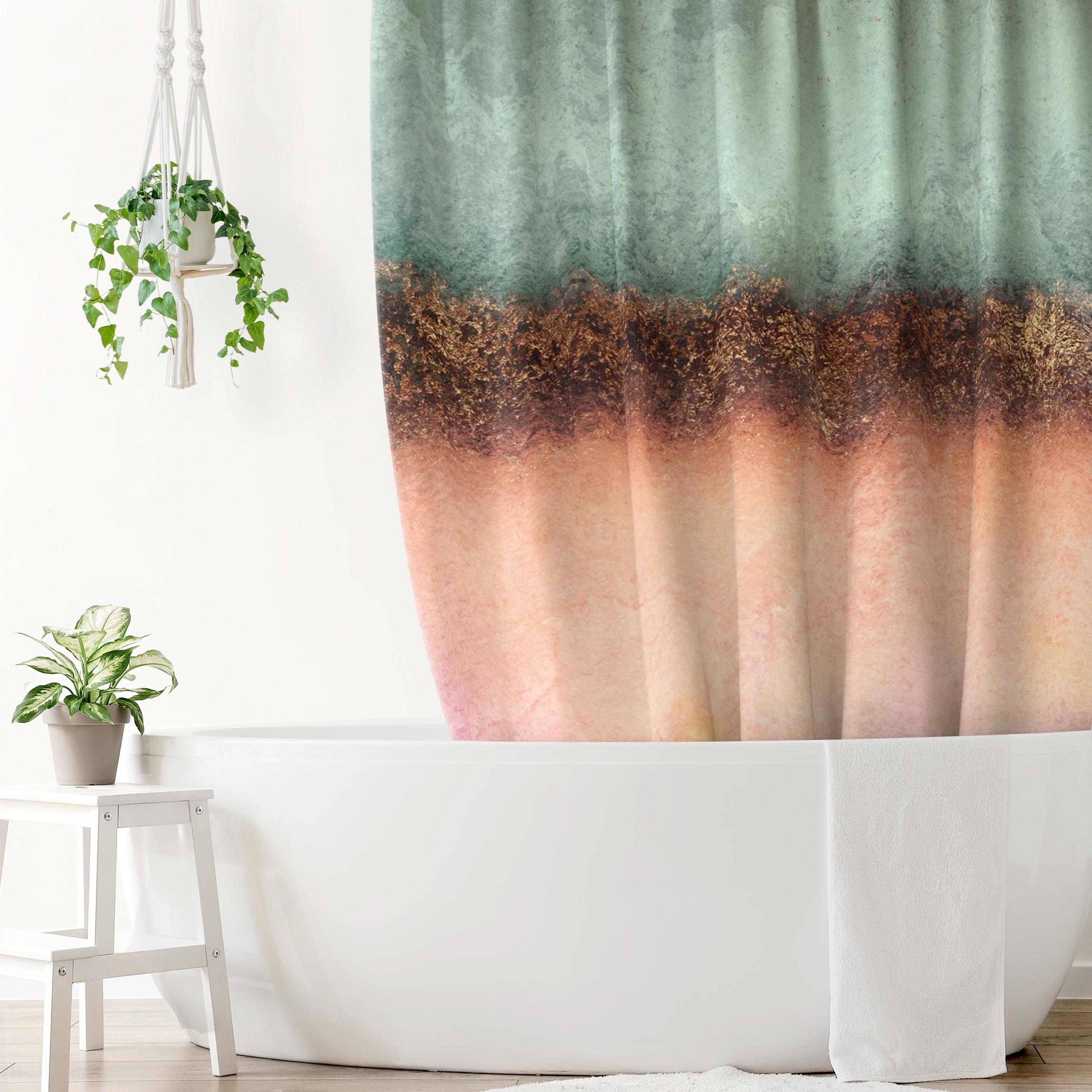 Duschvorhang Pastell Sommer mit Gold