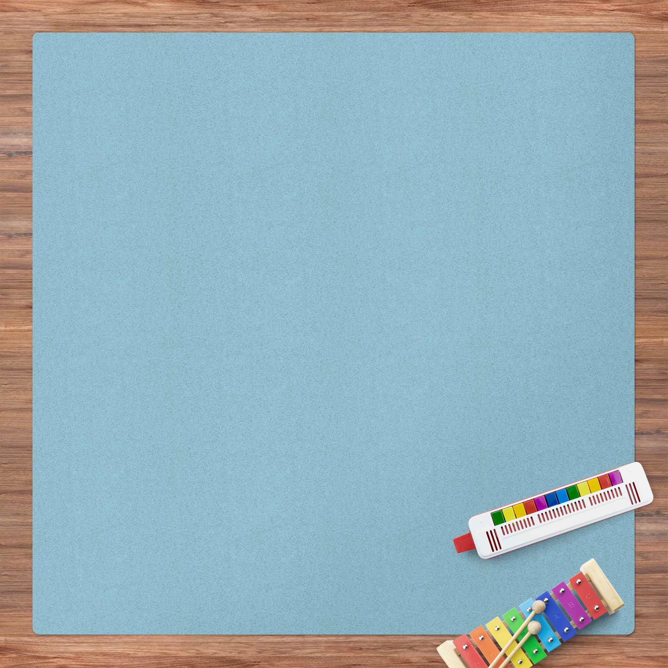 Kork-Teppich Pastellblau