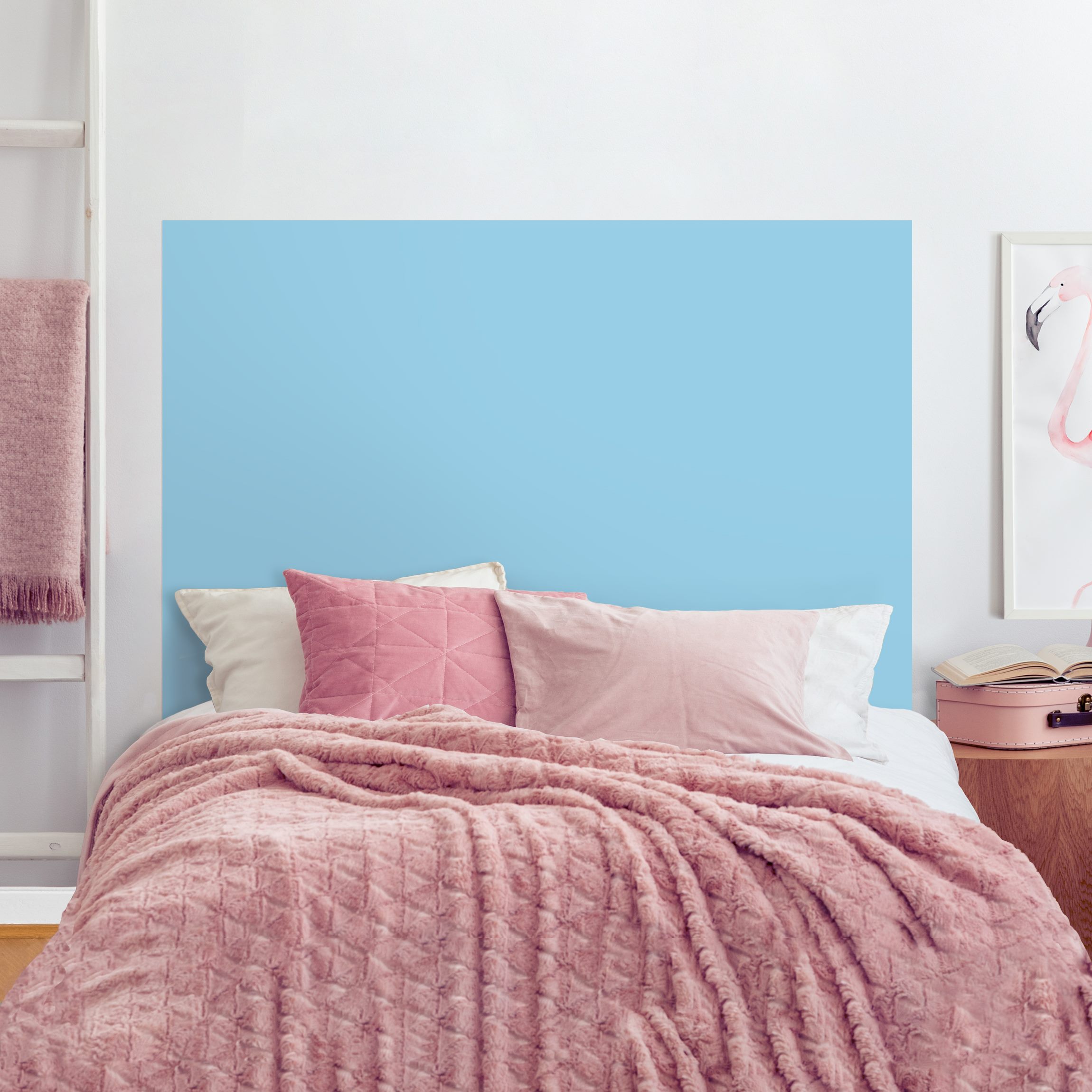 Kopfteil Bett Pastellblau