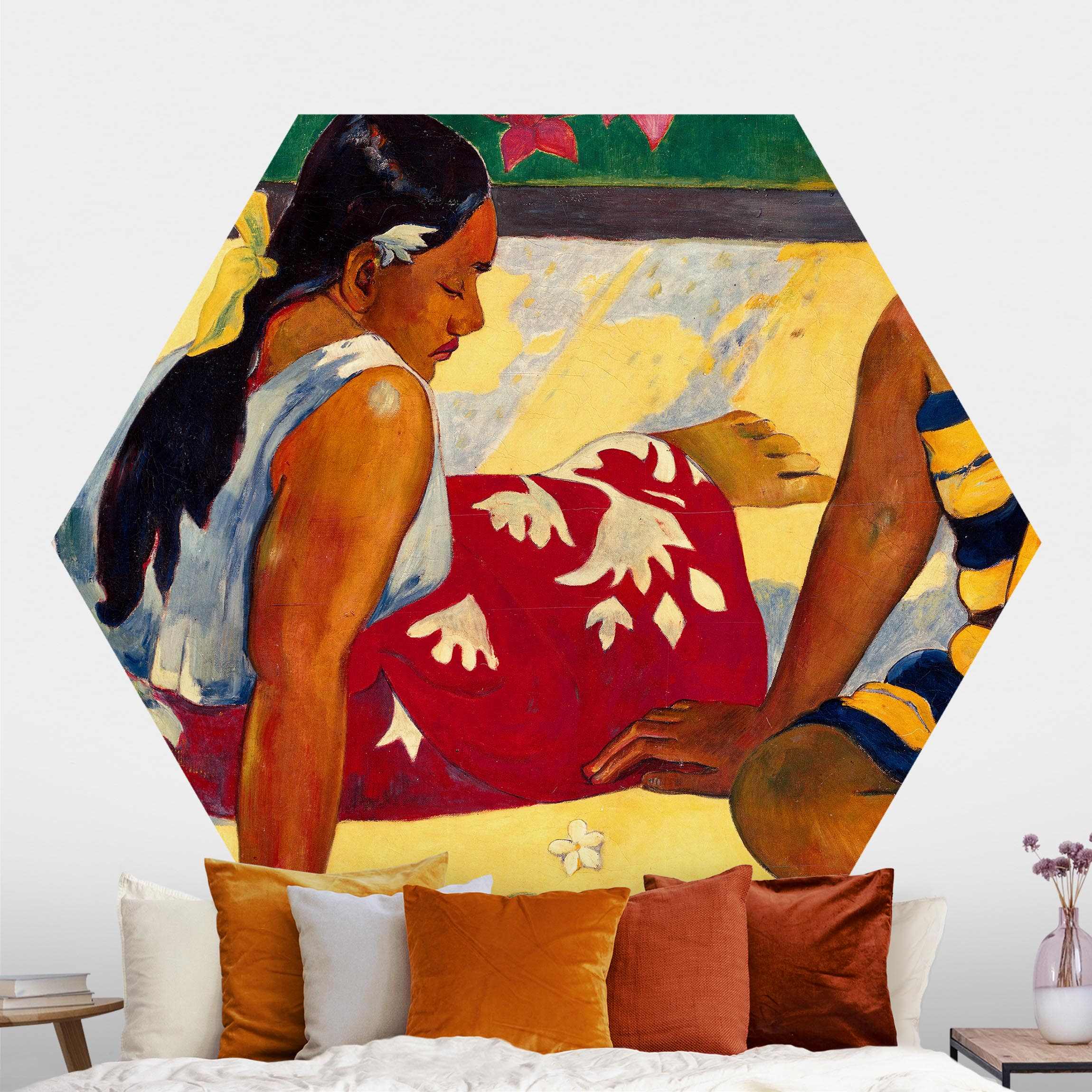 Hexagon Fototapete Paul Gauguin - Frauen von Tahiti