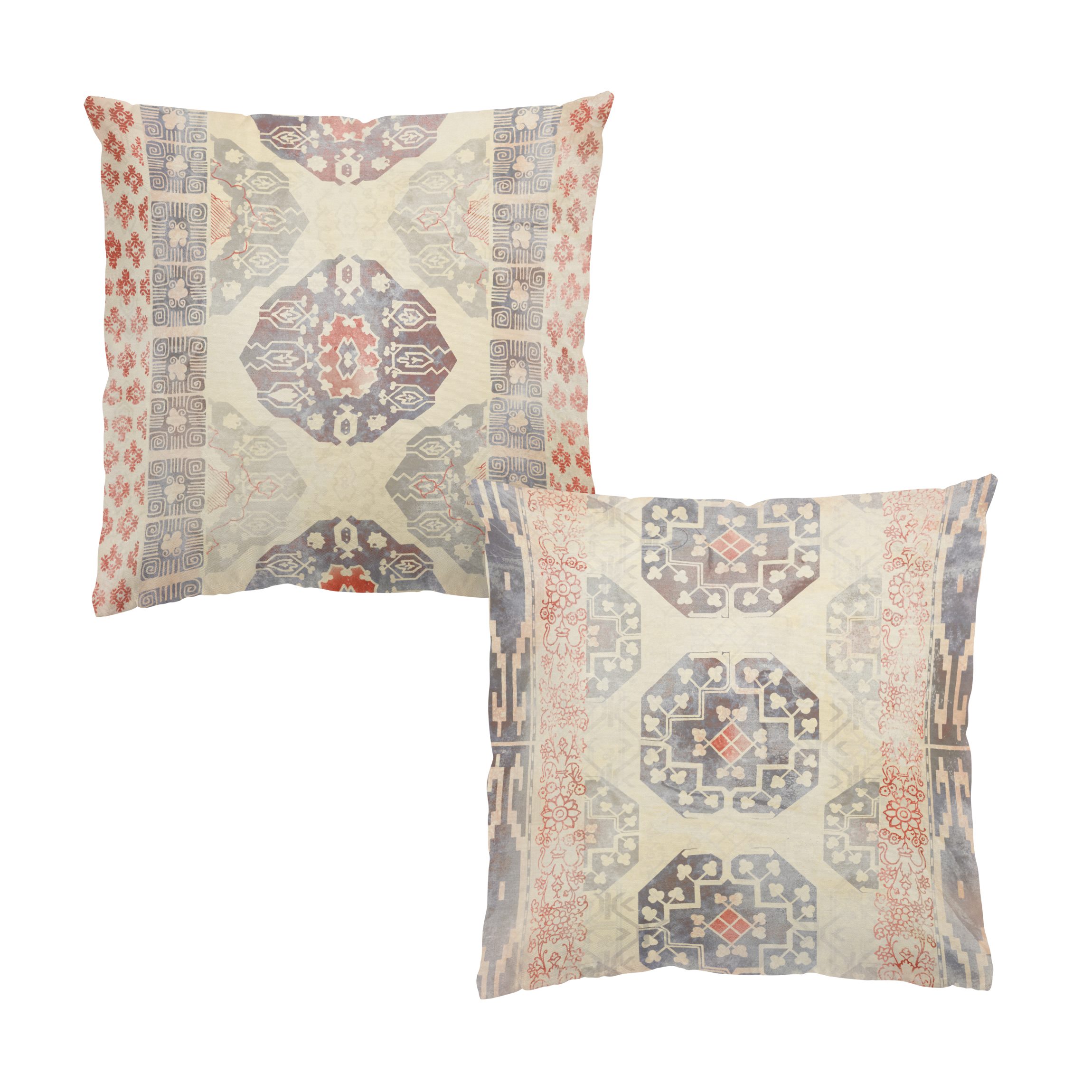 Dekokissen 2er Set Persisches Vintage Muster in Indigo Set II